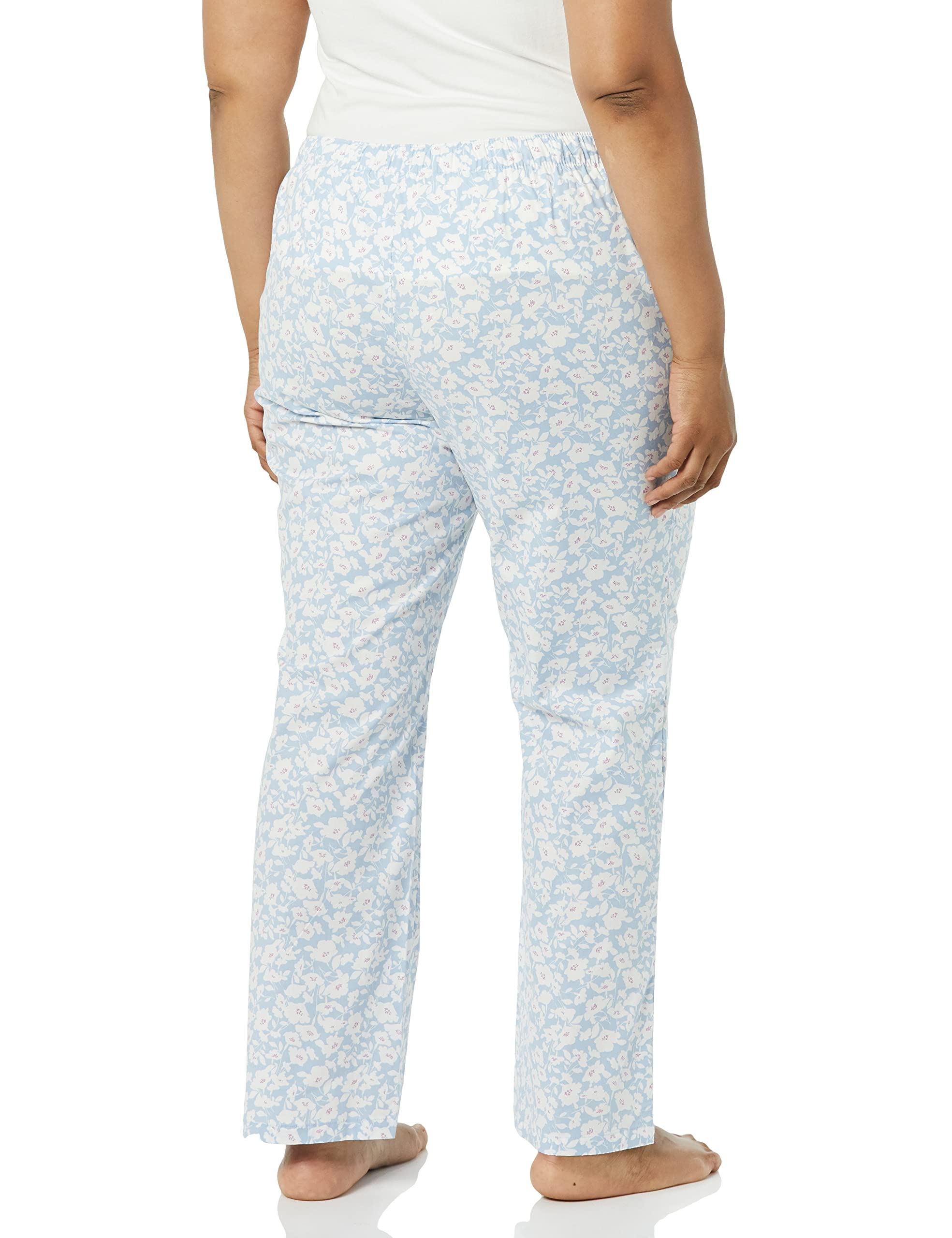 Amazon Essentials Women's Poplin Sleep Pants - Soft & Breathable Lounge Pajama Bottoms for Comfortable Nightwear and Relaxing at Home
