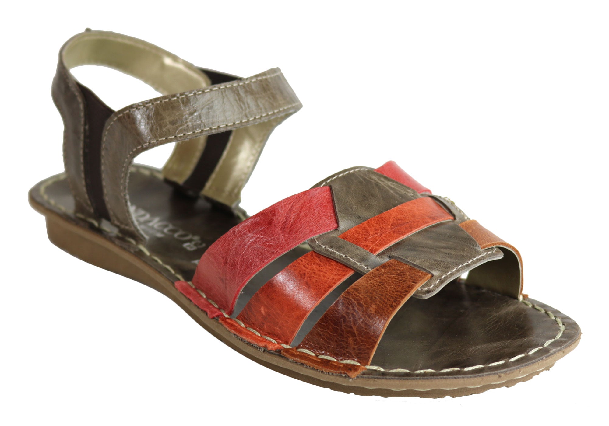 Andacco Mona Women's Comfortable Flat Leather Sandals - Handmade in Brazil - Perfect for Beach, Vacation & Summer Outfits