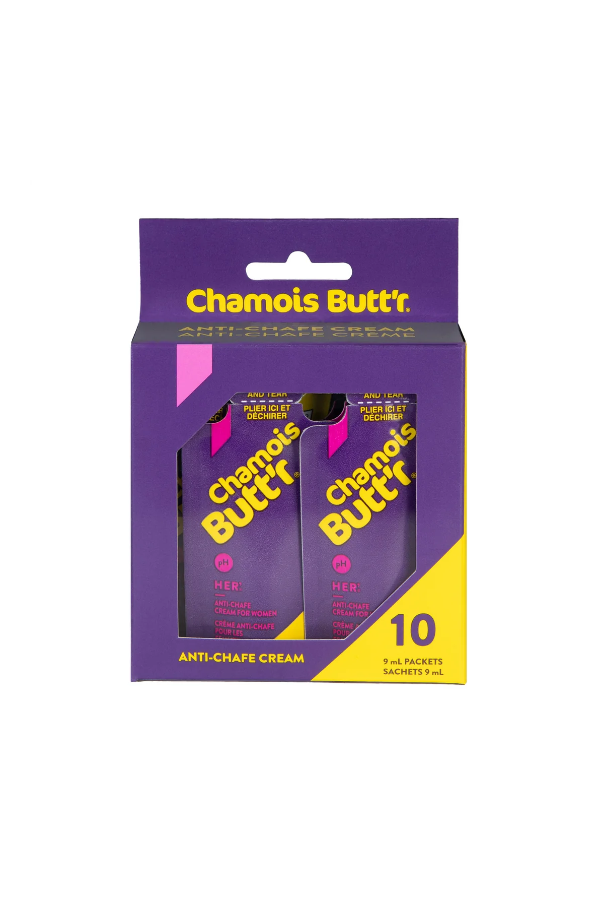 Chamois Butt'R Her Anti-Chafing Cream 9ml 10 Pack - Cycling, Running & Outdoor Sports Comfort Solution for Women