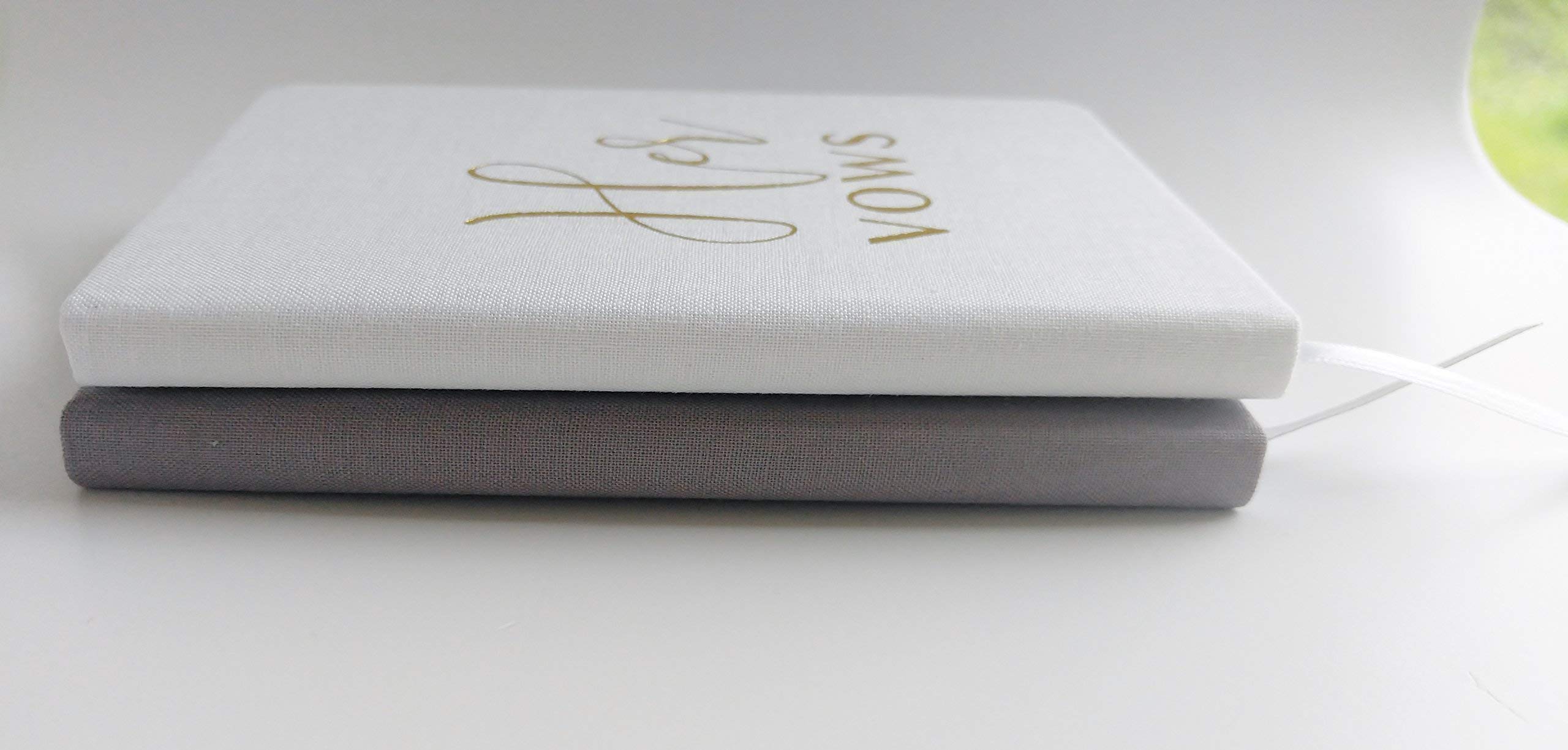His and Hers Wedding Vow Books - Premium Hardcover Linen Keepsake Journal for Couples | Perfect for Wedding Ceremonies, Anniversaries & Romantic Gift Giving