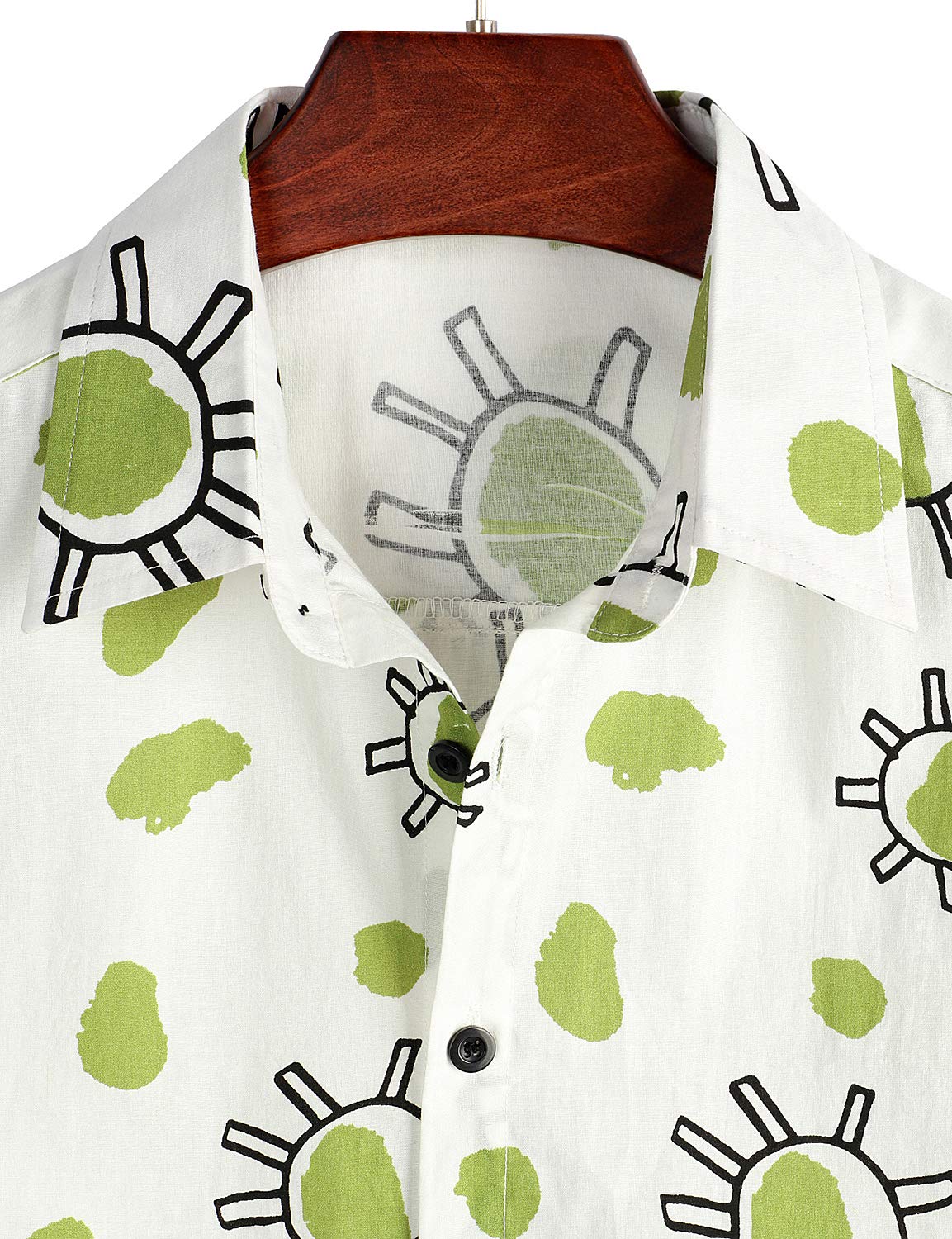 VATPAVE Men's Hawaiian Shirt Floral Print Button Down Short Sleeve Casual Summer Shirt for Beach Vacation, Luau Party & Tropical Getaway