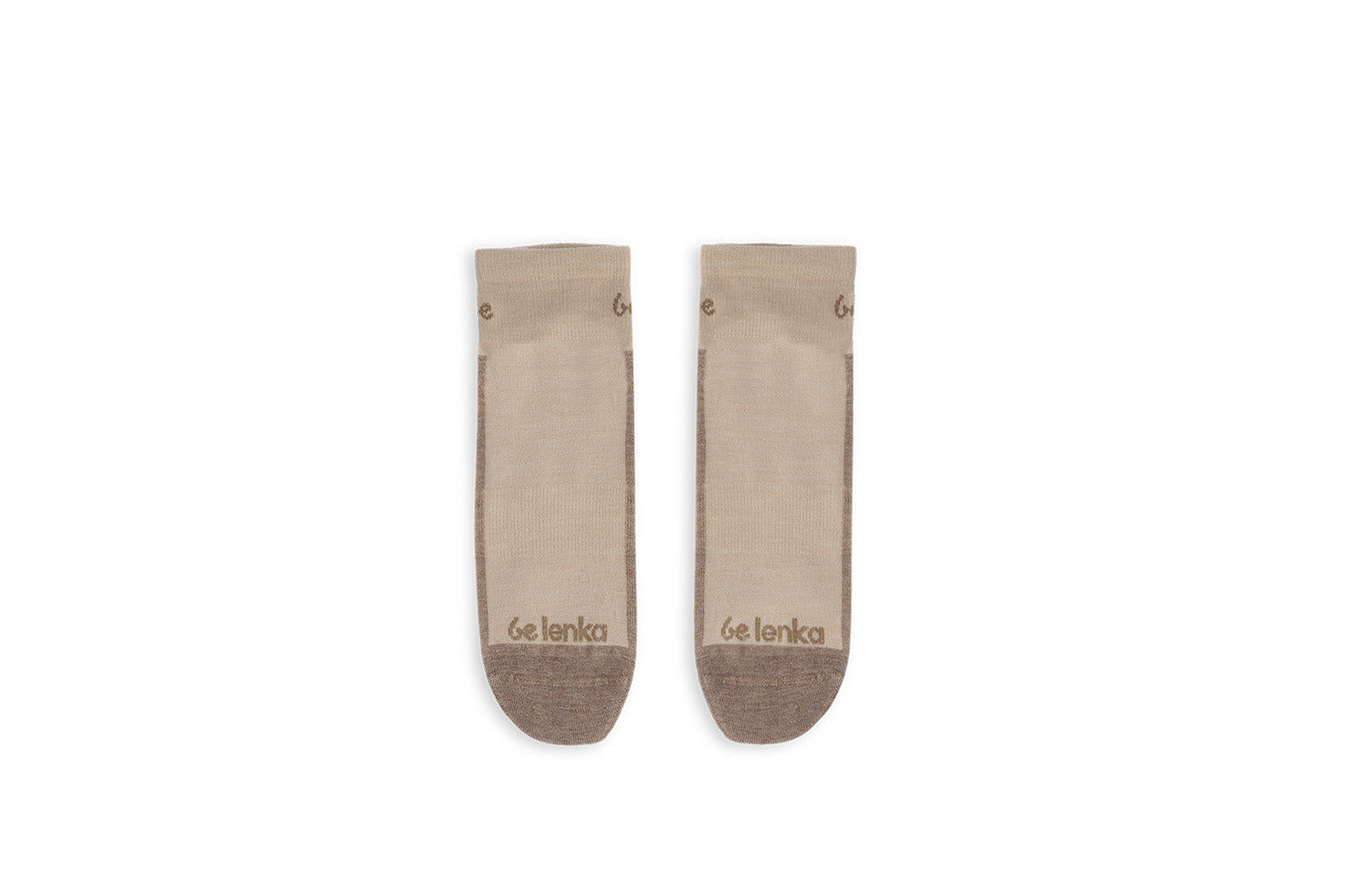 Barefoot Socks for Men & Women - Be Lenka Crew Merino Wool Socks in Beige - Perfect for Yoga, Running & Outdoor Activities