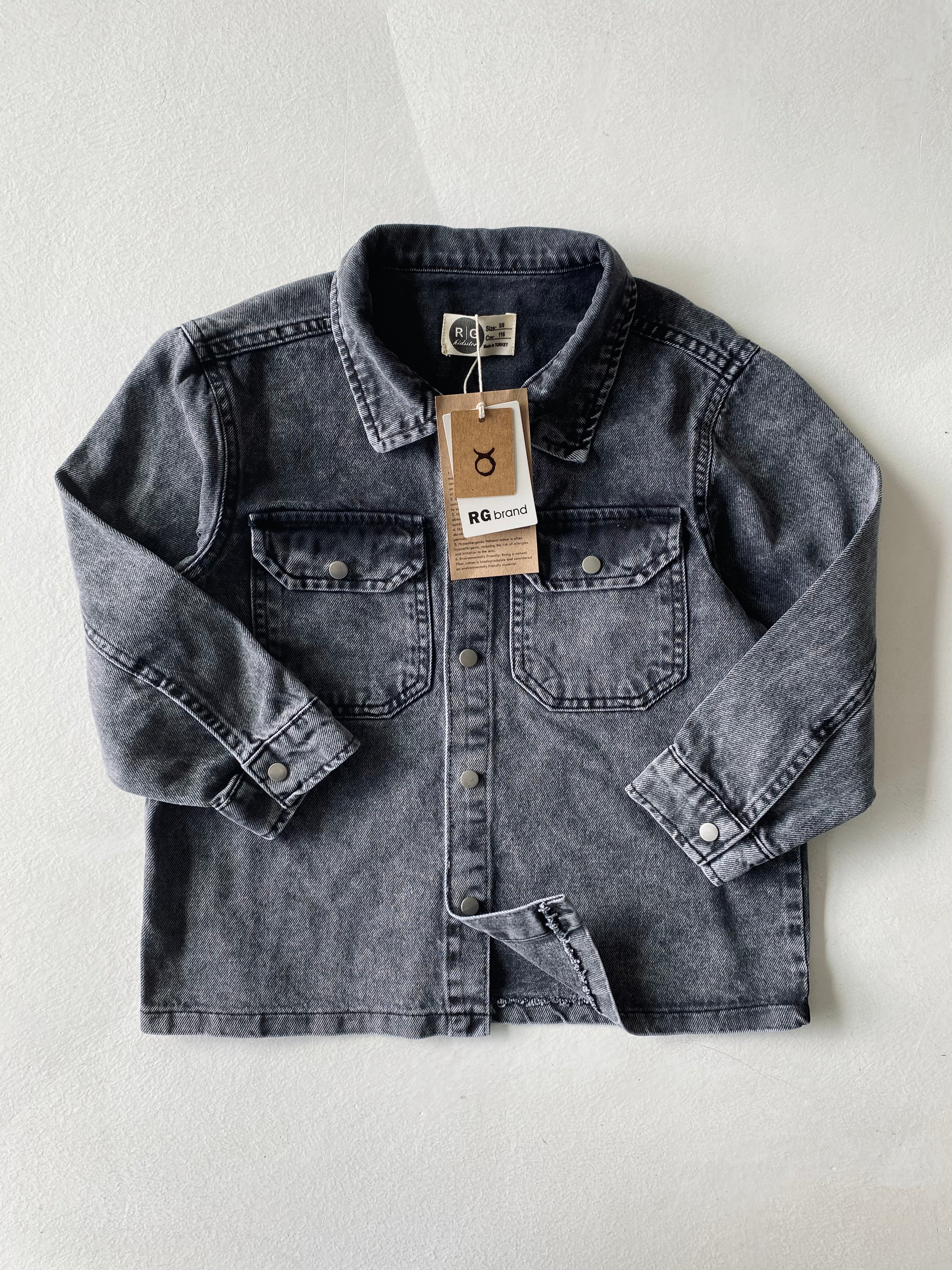 Oversized Denim Jacket for Kids with Pockets | Stylish & Comfortable Boys' & Girls' Outerwear for School, Play & Outdoor Activities