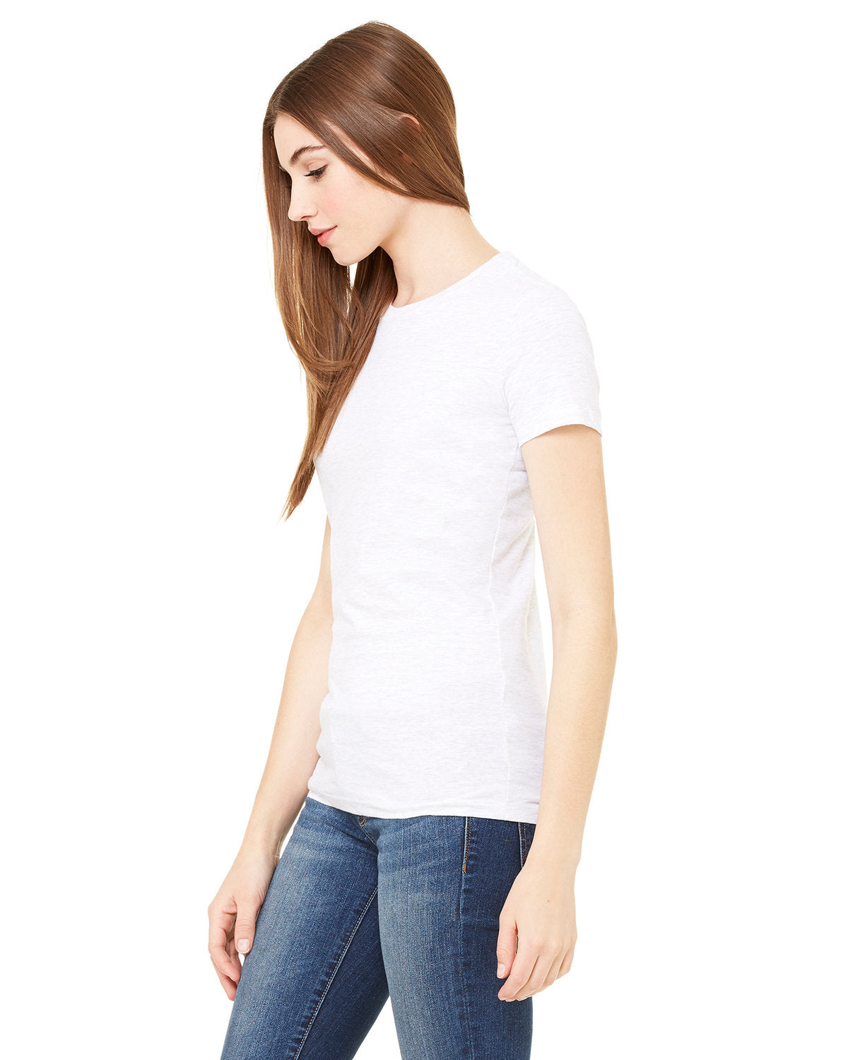 Bella + Canvas 6004 Women's Slim Fit Short Sleeve V-Neck T-Shirt - Soft Cotton Blend Tee for Casual Wear, Gym, and Layering