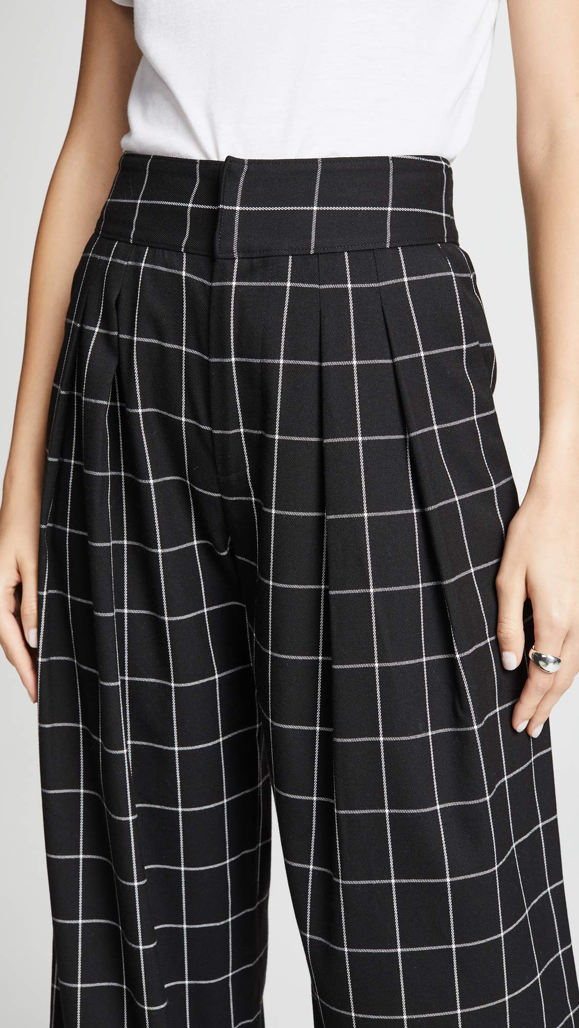 Women's Wide Leg Dress Pants for Work & Office - Black Professional Trousers Size 8 - Perfect for Business Attire, Formal Events & Everyday Office Wear