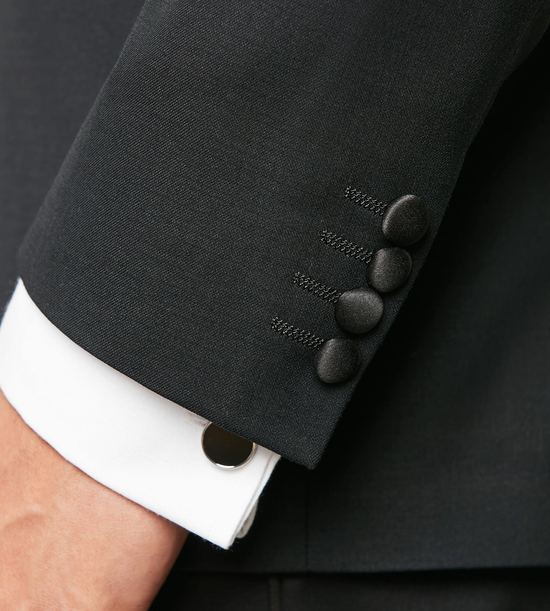 Modern Fit Black Notch Lapel Solid Tuxedo Jacket for Men - Formal Wedding, Prom, Evening Gala & Business Events