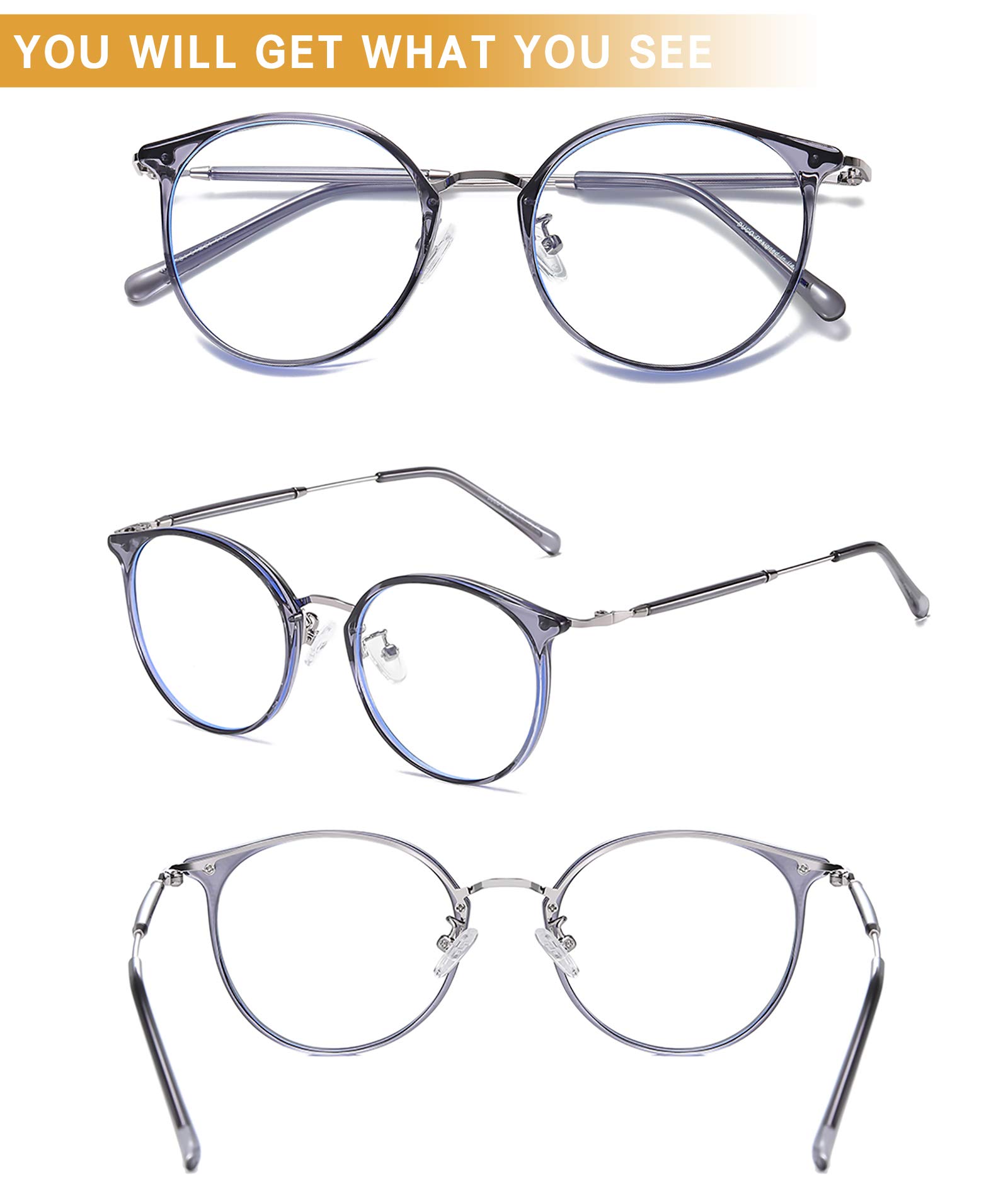 DUCO Blue Light Blocking Glasses for Women & Men - Computer Eyewear for Office & Gaming