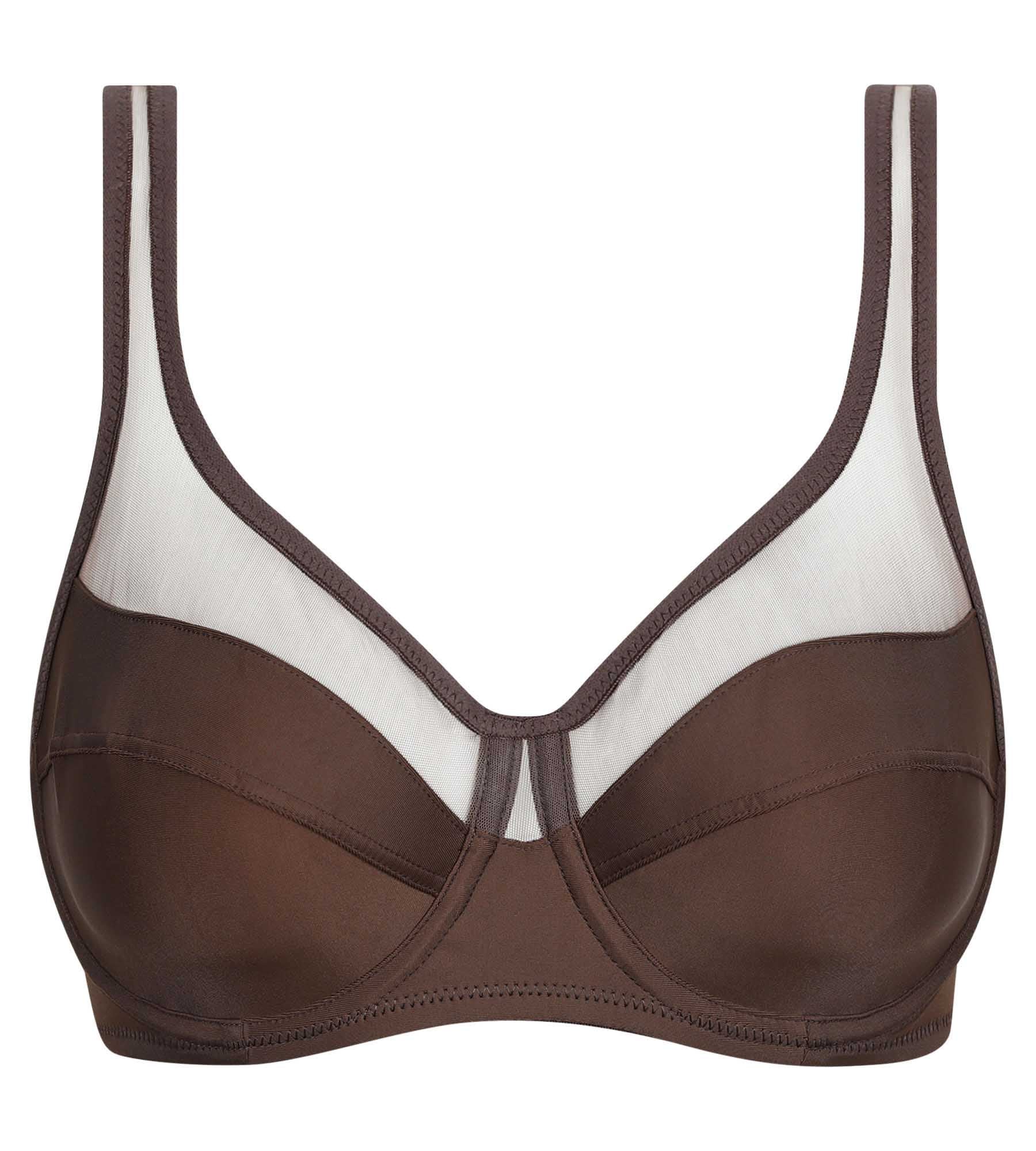 Dim Generous Full Coverage Microfiber & Tulle Underwire Bra - Comfortable Support for Everyday Wear, Workouts & Special Occasions