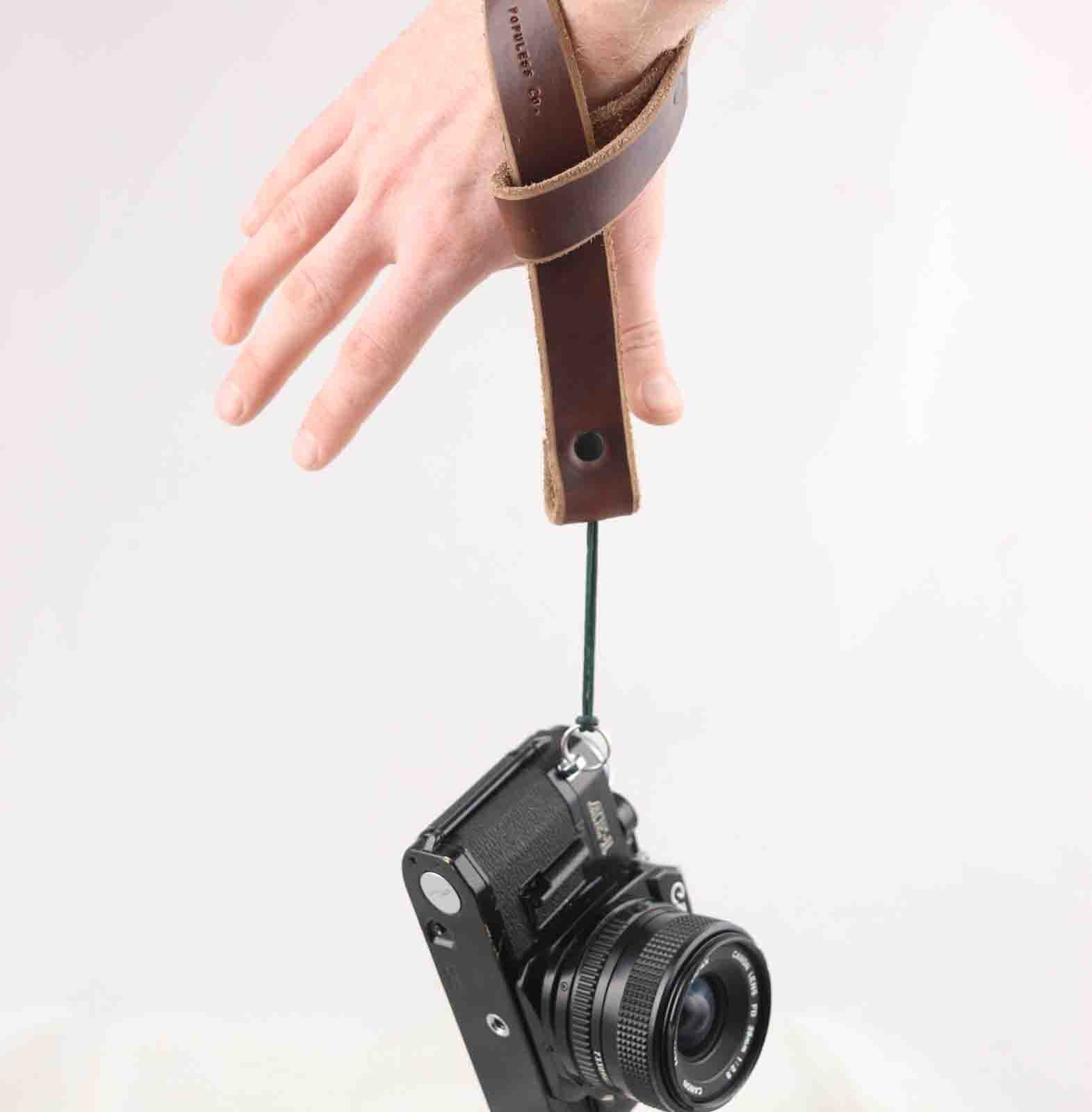 Premium Brown Leather Wrist Strap - Adjustable & Comfortable for Smartwatches, Fitness Trackers & Outdoor Activities
