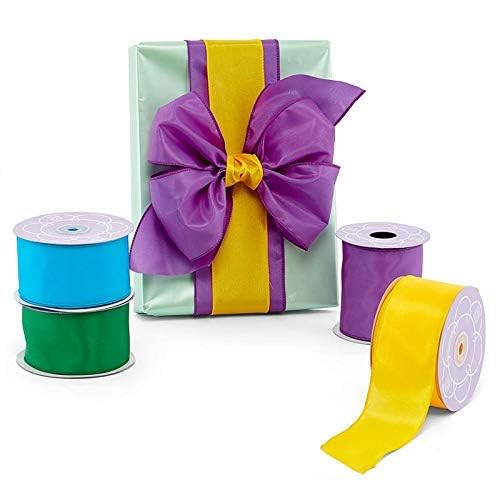 White Satin Wired Ribbon 1.5