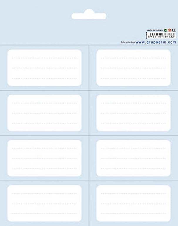 Erik Blue Self-Adhesive Stickers - Multipurpose Labels for Food, Gifts & School - Waterproof Sticky Labels for Organization, DIY Projects & Classroom Supplies