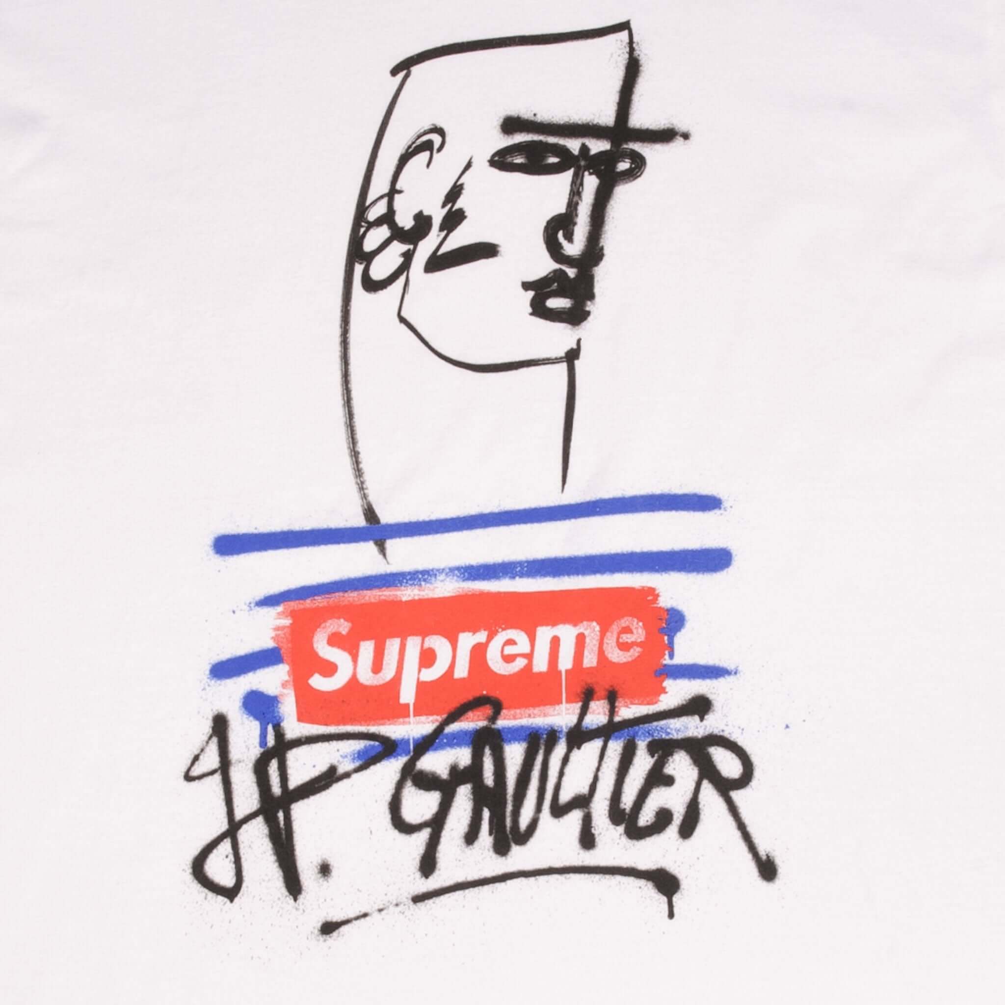 Supreme x Jean Paul Gaultier Graffiti Box Logo SS19 T-Shirt - Large Size - Made in USA - Streetwear Fashion & Urban Style Essential