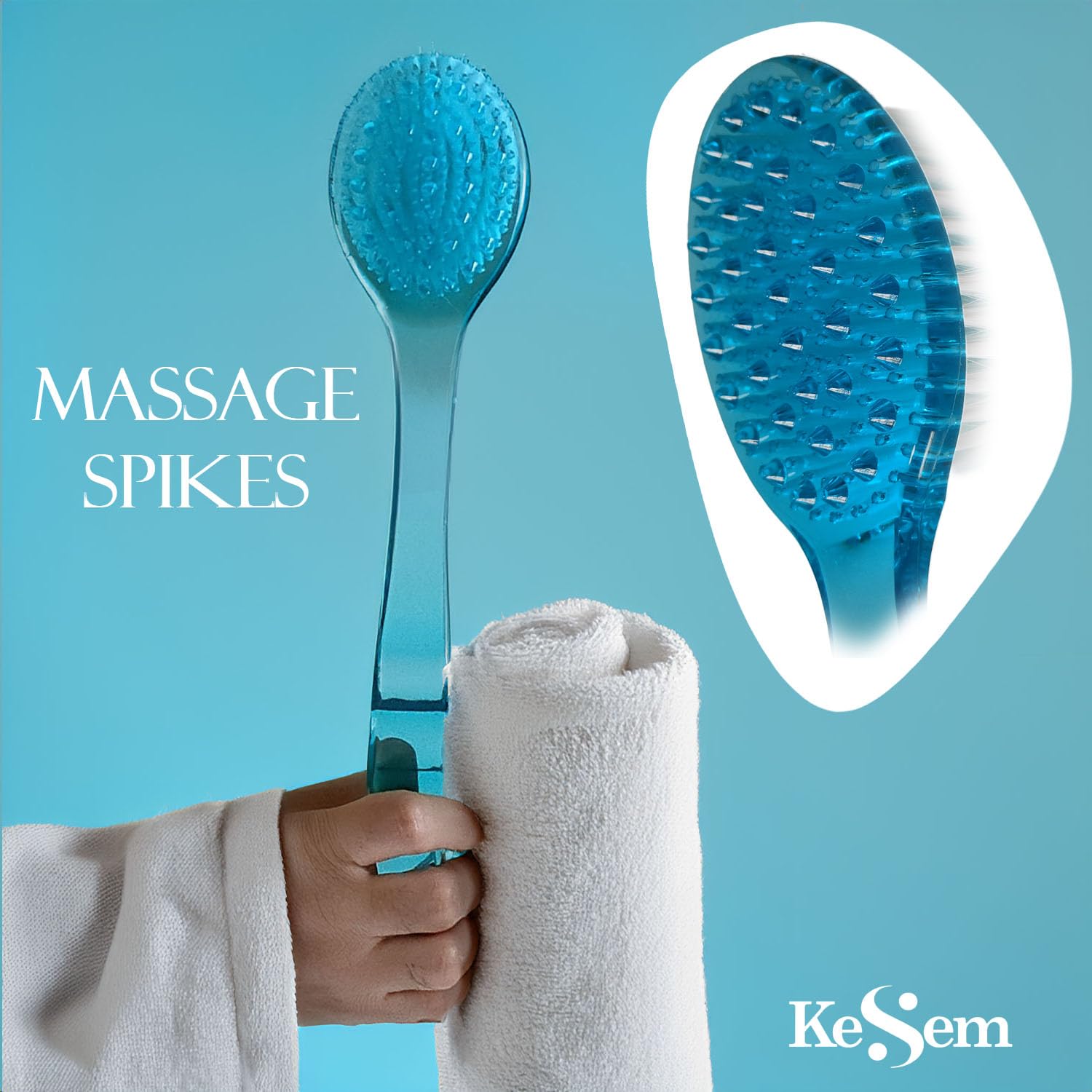 2 Pack Back Scrubber Shower Brush with 14 Inch Long Handle - Soft Bristles Body Exfoliator for Men & Women - Perfect for Wet/Dry Bath Skin Care & Spa Relaxation at Home