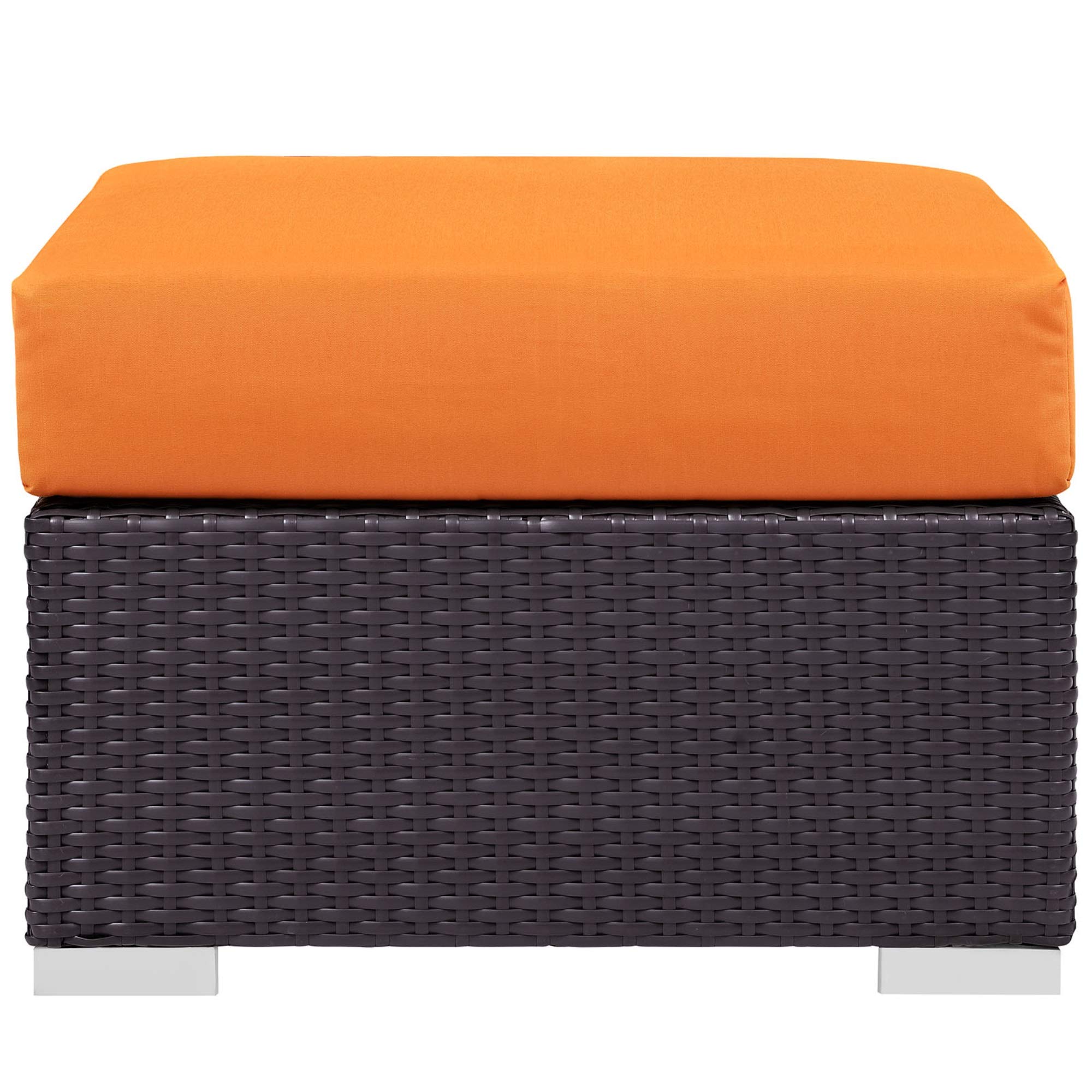 Ergode Convene Outdoor Sectional Ottoman - Durable Rattan & Aluminum Frame with All-Weather Cushions - Perfect for Patio, Backyard, Poolside, Garden & Outdoor Entertaining
