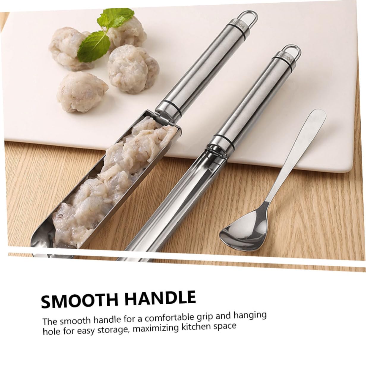 **HOMSFOU Stainless Steel Meatball Maker Kit - DIY Meatball Molds, Cake Maker & Shrimp Ball Shaker - Kitchen Tool for Easy Cooking & Baking (Perfect for Meatballs, Cakes & Seafood Balls)**