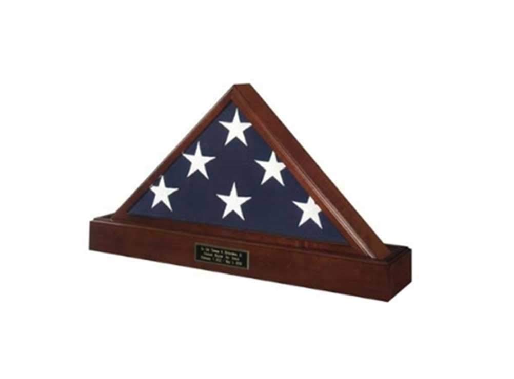 Patriotic Memorial Urn and Flag Display Case - Honoring Veterans & Loved Ones - Perfect for Home, Office, or Military Ceremonies