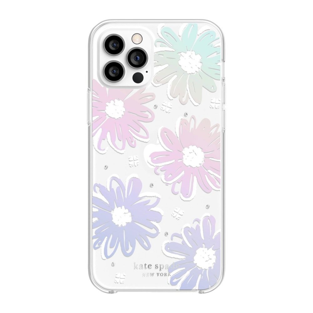KSNY Shockproof Hardshell Case for iPhone 12 & iPhone 12 Pro - Floral Design Scattered Flowers Pattern | Slim Protective Phone Cover for Everyday Use, Travel & Outdoor Activities