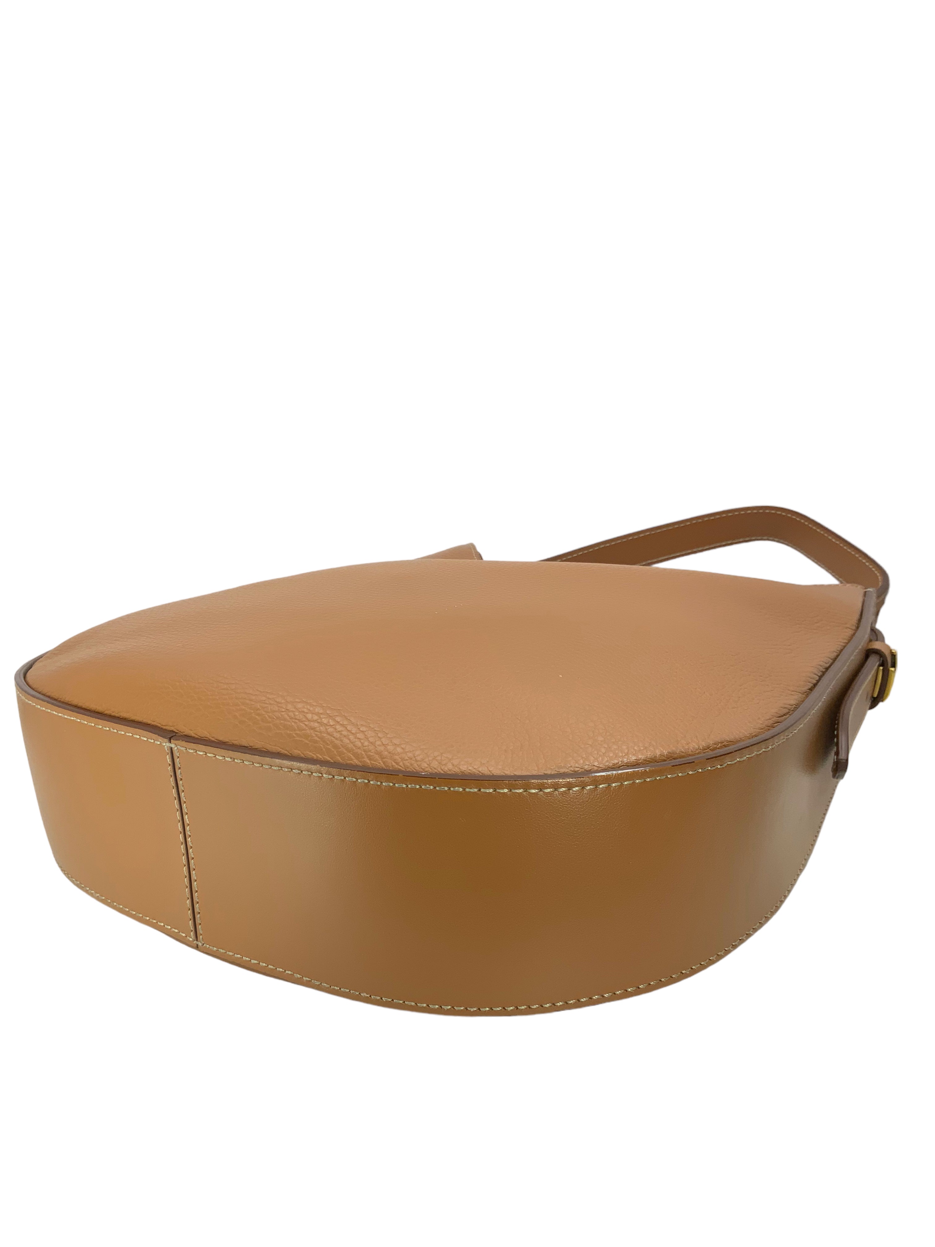 TOD'S Logo Plaque Leather Shoulder Bag for Women - Genuine Leather Designer Handbag - Perfect for Work, Travel & Everyday Use