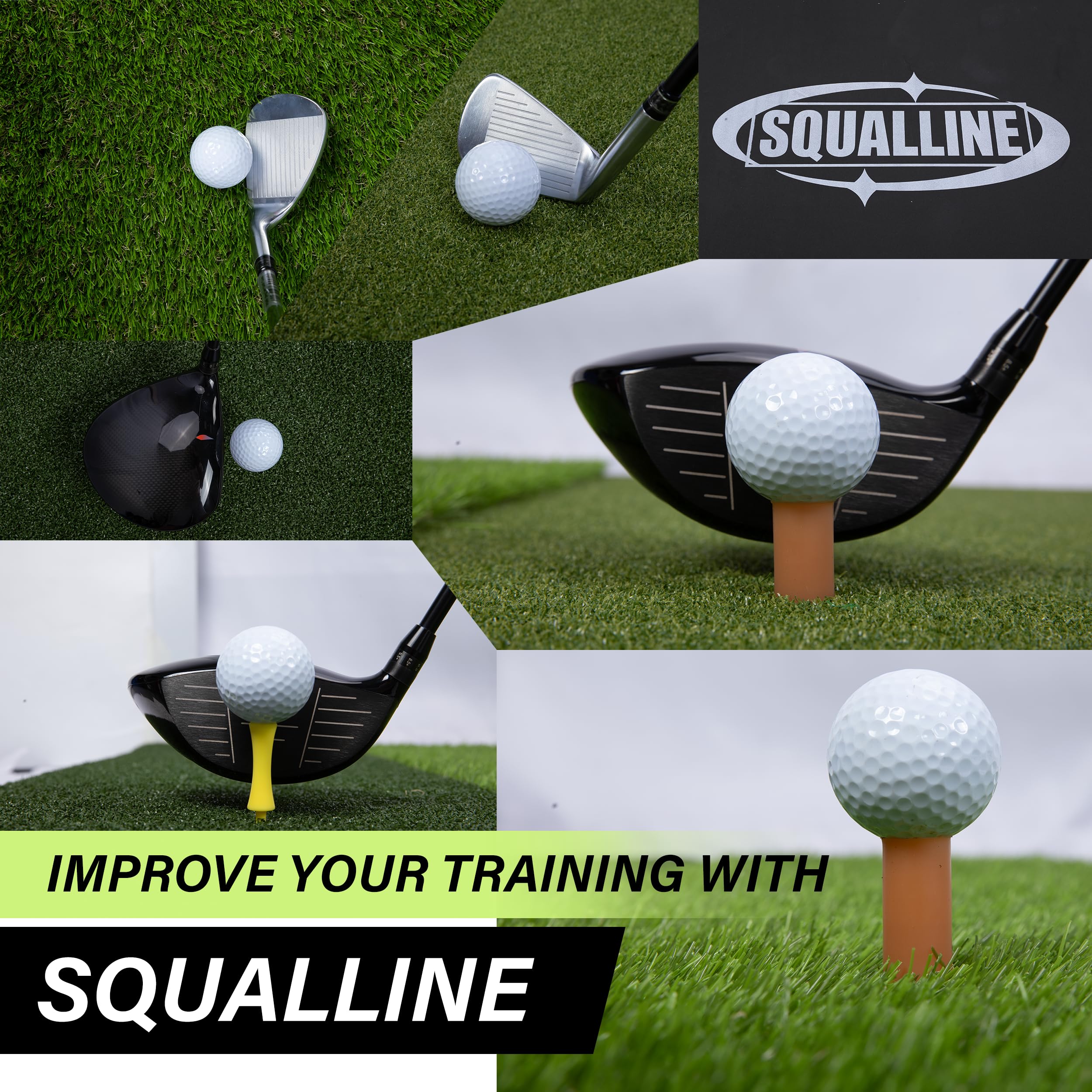 Premium 6x4ft & 5x4ft Golf Practice Mat - Extra Large Tri-Turf & Thick Dual-Turf Design for Indoor/Outdoor Training | Durable Golf Hitting Mat with Tees | Perfect for Home, Driving Range & Golf Simulator Use