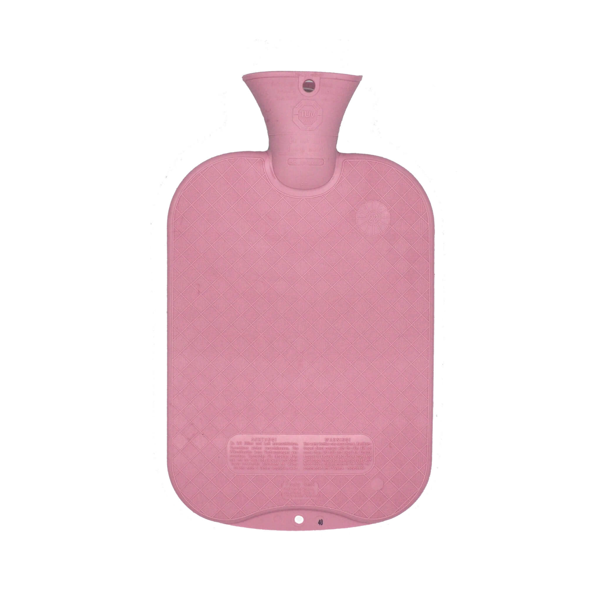 2 Liter Fashy Hot Water Bottle - Single Ribbed Design for Pain Relief, Warmth & Comfort - Perfect for Cramps, Cold Nights & Relaxation