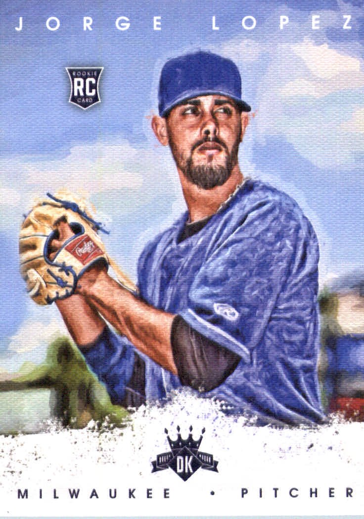 2016 Panini Diamond Kings #174 Jorge Lopez Milwaukee Brewers Baseball Card - Rare Collectible for Sports Memorabilia Fans & Trading Card Enthusiasts - Perfect for Display, Gifts, and Investment
