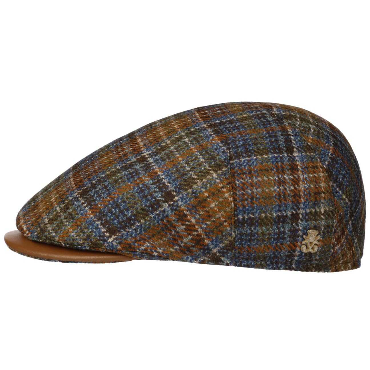 Mayser Marzio New Check Flat Cap - Stylish Wool Blend Men's Hat for Casual & Outdoor Wear