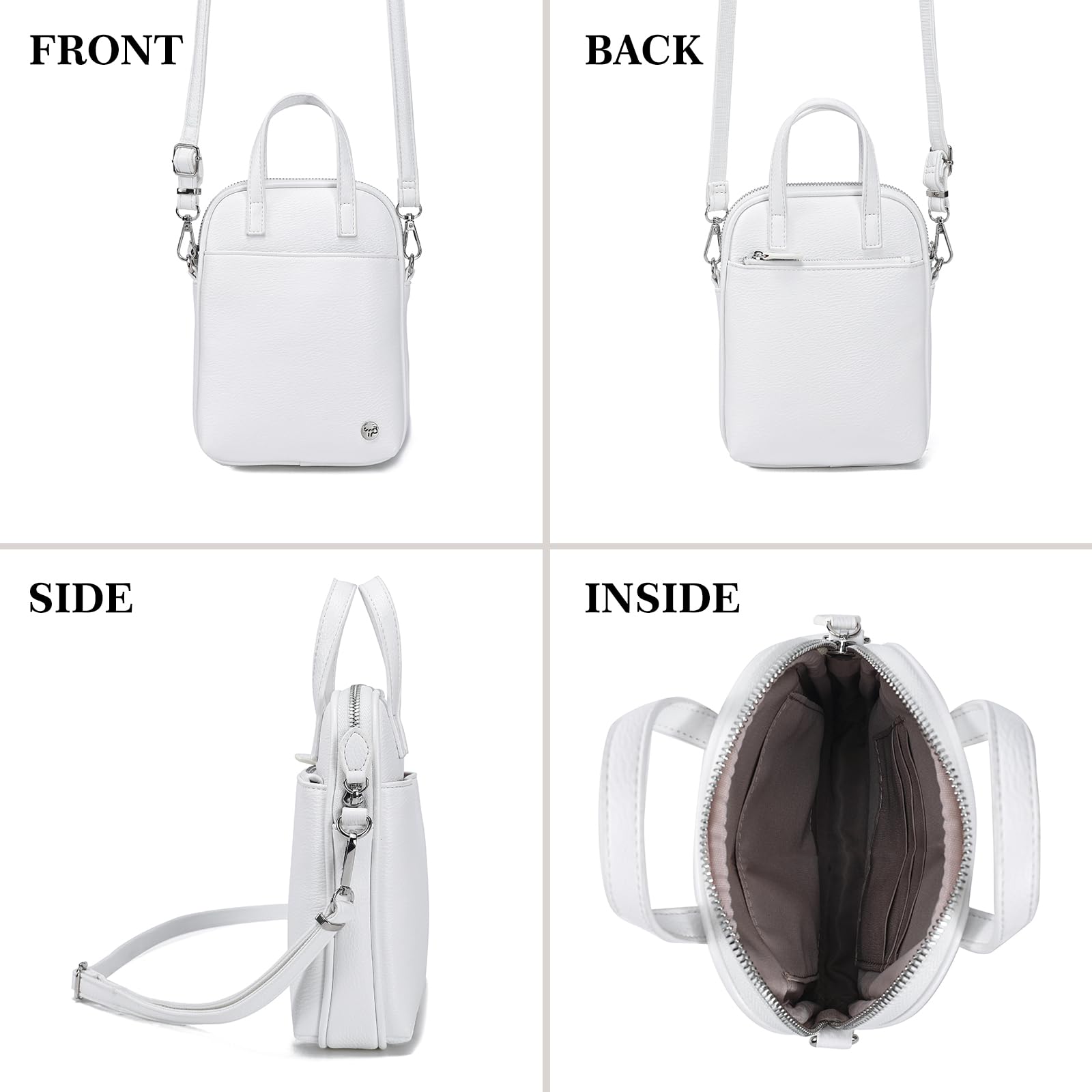 INICAT Small Crossbody Bag for Women - Stylish Top Handle Shoulder Purse with Phone Pocket - Perfect for Daily Use, Travel, Shopping & Outings