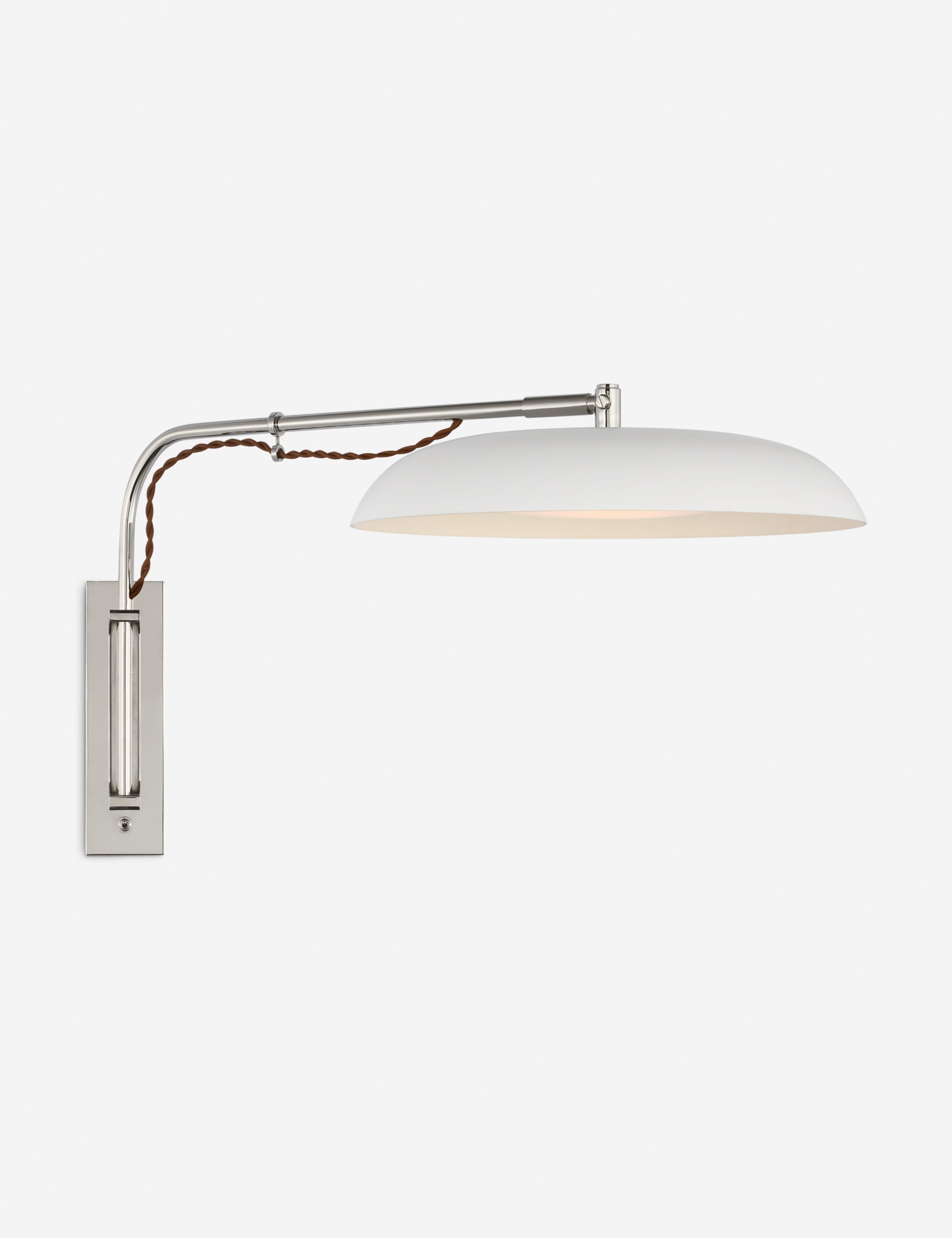 Amber Lewis Cyrus Adjustable Plug-In Wall Sconce - Modern Plug-In Light Fixture for Bedroom, Living Room & Hallway Lighting