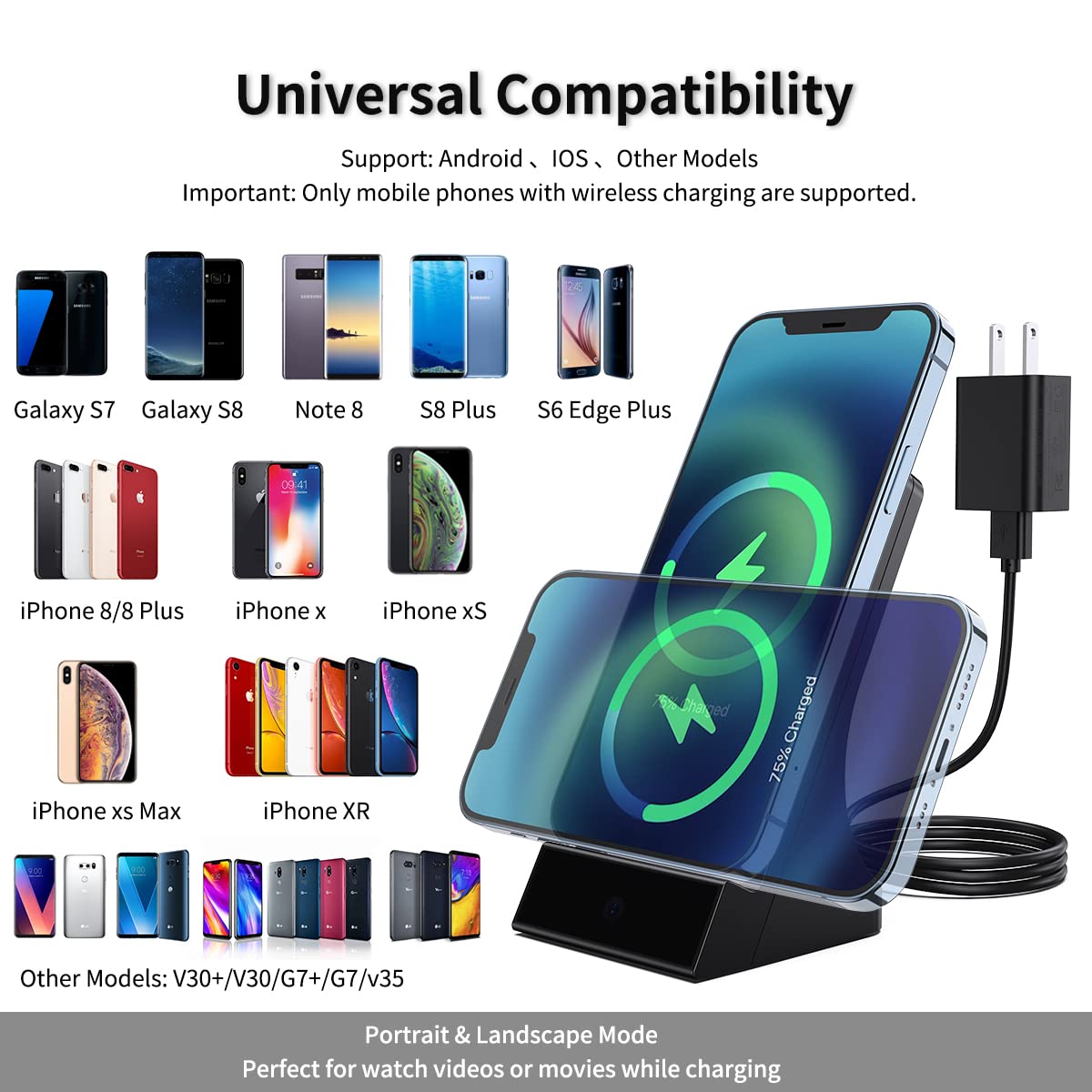 LIZVIE Hidden Camera with Wireless Charger - 1080P HD Spy Camera for Home Security, Nanny Cam, Office Surveillance | Discreet Wireless Charging Station | Perfect for Baby Monitoring, Pet Watching & Theft Prevention