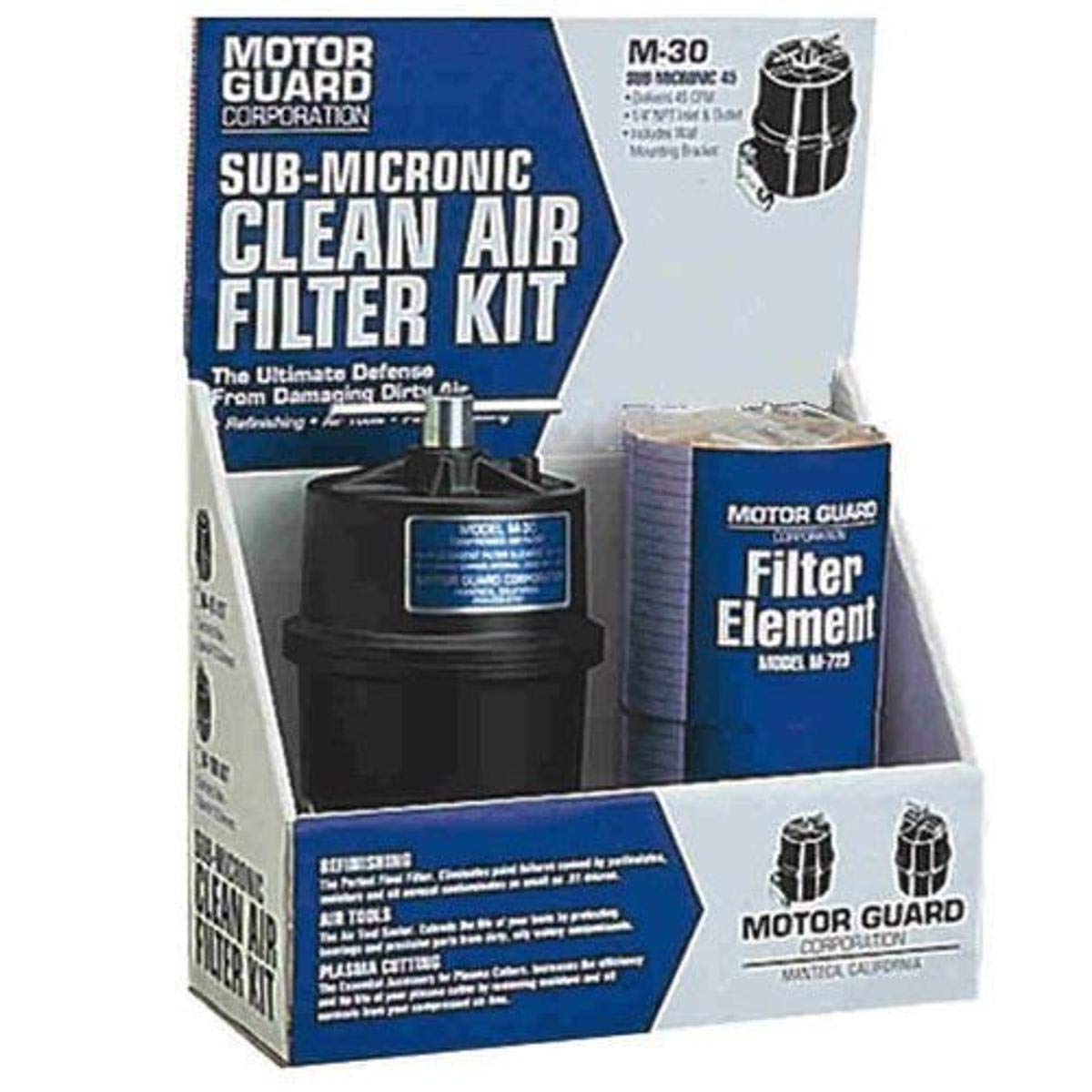 Motor Guard M-45-KIT 1/4 NPT Clean Air Filter Kit for Compressors, Pneumatic Tools & HVAC Systems – High Efficiency Dust & Debris Protection