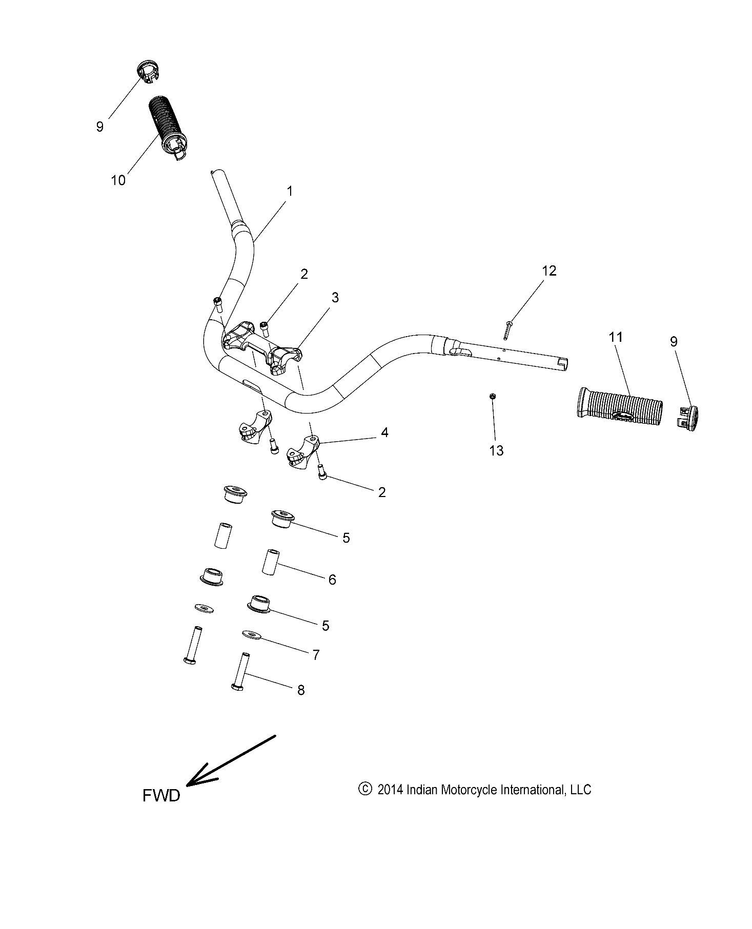 Genuine OEM Indian Motorcycle Heated Grip - Right Side (Part 5140401) | Winter Comfort Upgrade for Cold Weather Riding | Motorcycle Accessories
