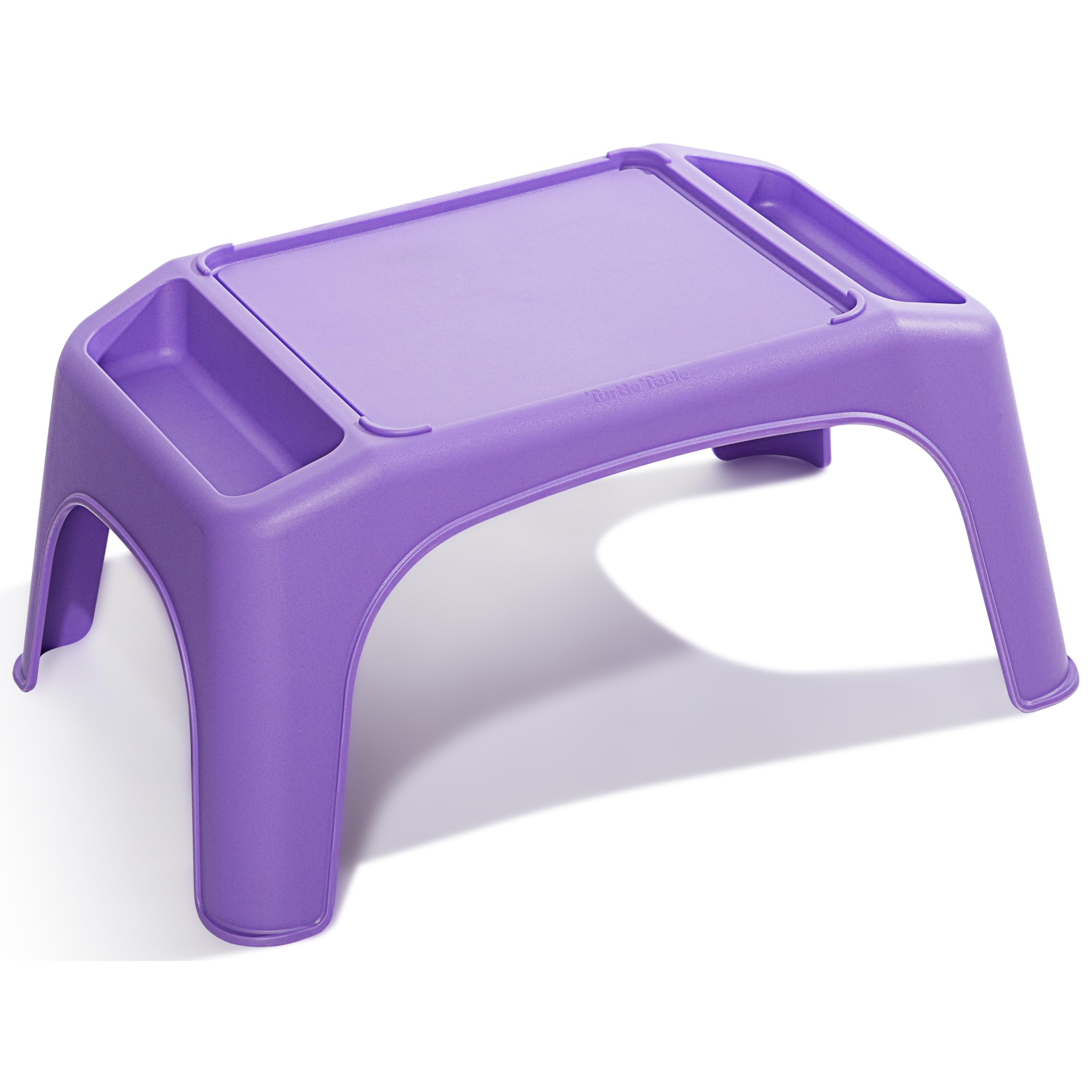 LapGear Turtle Table Kids Activity Lap Desk with Storage Compartments for Snacks, Toys & School Supplies - Purple (Style 20102) | Portable Study & Play Tray for Home, Classroom & Travel