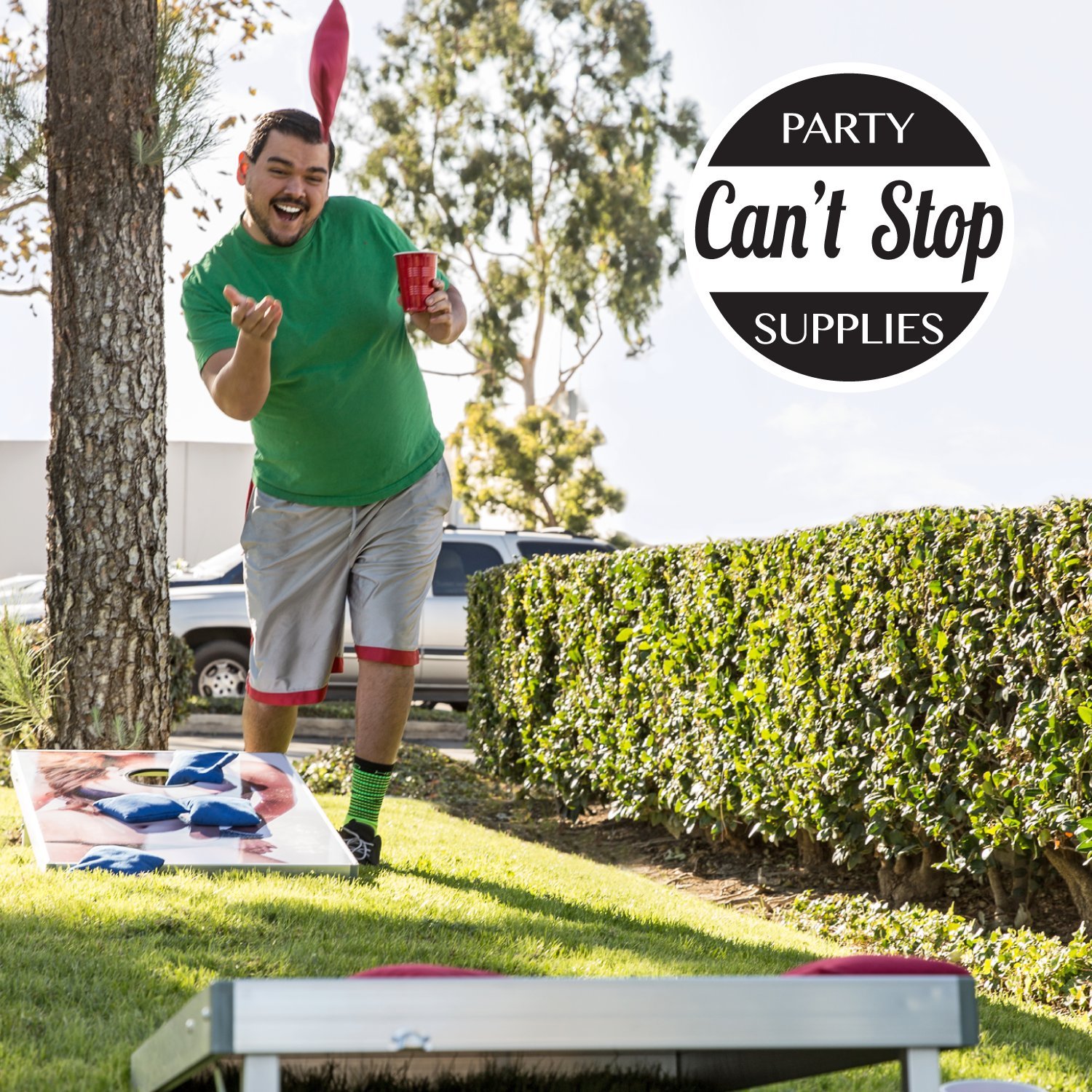Premium Cornhole Board Game Set - Regulation Size, Portable & Durable for Outdoor Parties, Tailgating, Backyard BBQs, and Family Fun