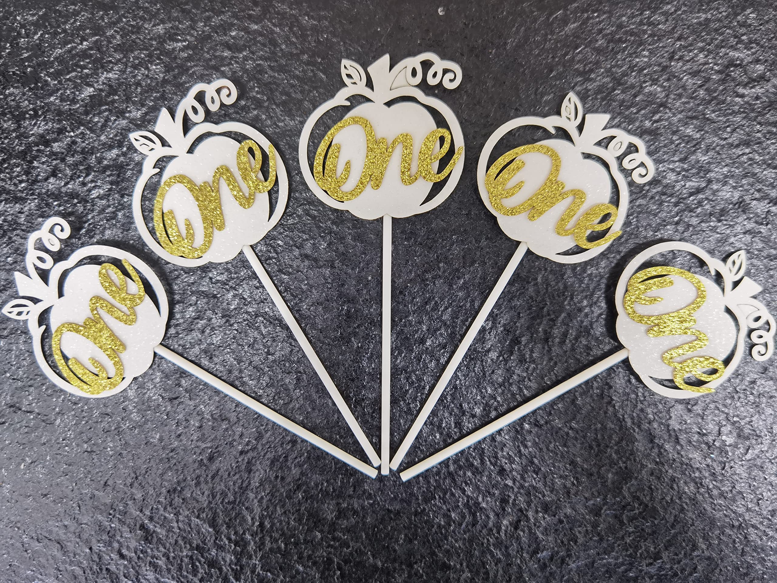 24 Pcs Pumpkin Cupcake Toppers - Fall & Winter Birthday Decorations for Girls, 1st Birthday Party Supplies, Baby Shower Cake Decorations - Perfect for Autumn Harvest, Halloween, Thanksgiving & Christmas Celebrations