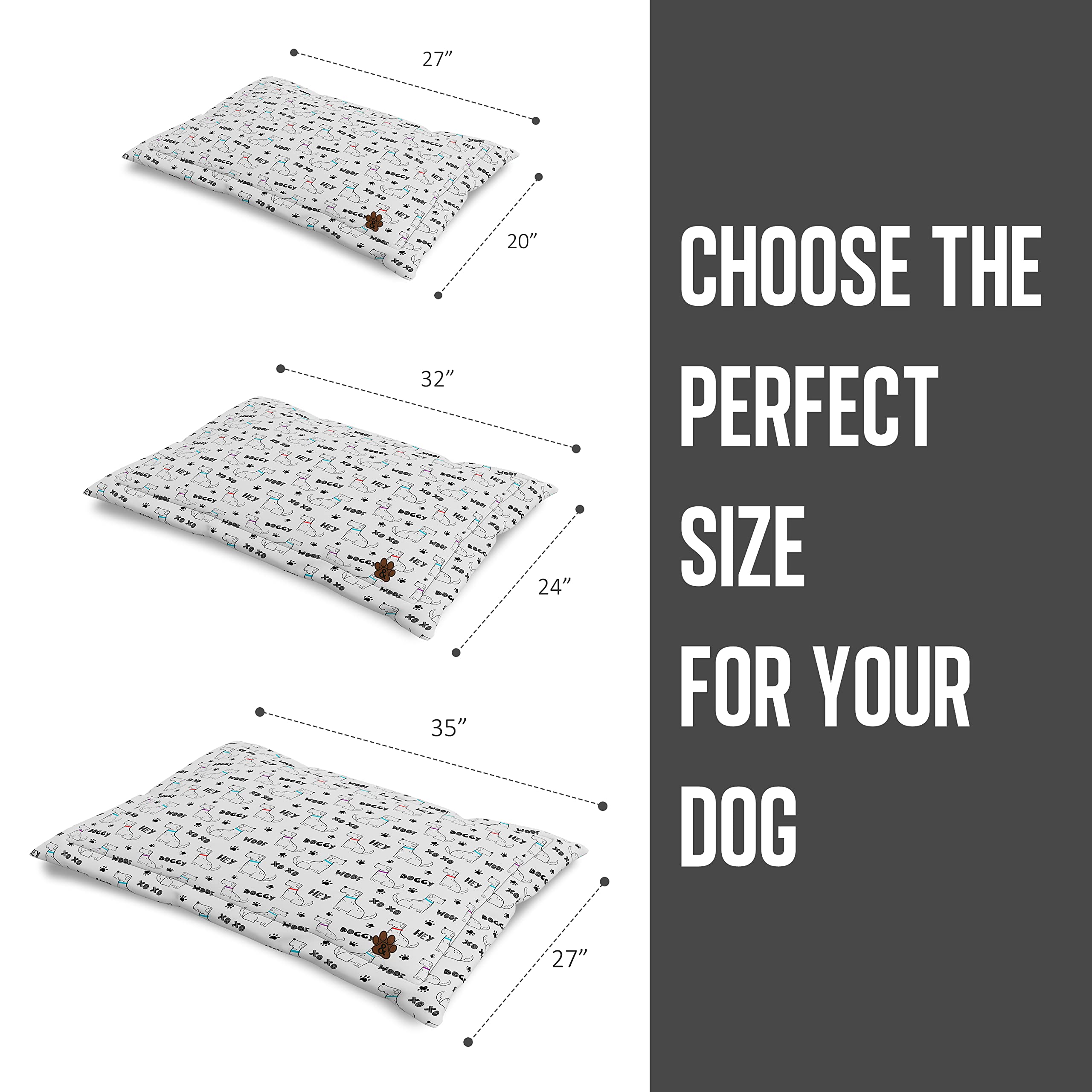 Premium Non-Slip Dog Bed Mat - Washable Pet Mattress for Large, Medium & Small Dogs & Cats - Comfortable Crate Pad for Home, Office & Travel (Pattern 05, Large Size)