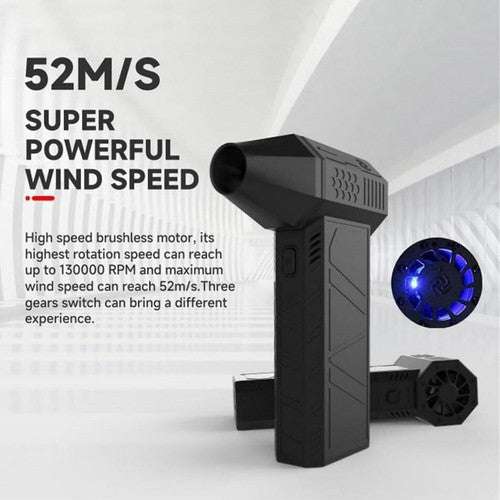 130000 RPM High-Speed Mini Jet Fan - Powerful Dry Fan & Turbo Blower for Electronics Cooling, DIY Projects, and Workshop Use