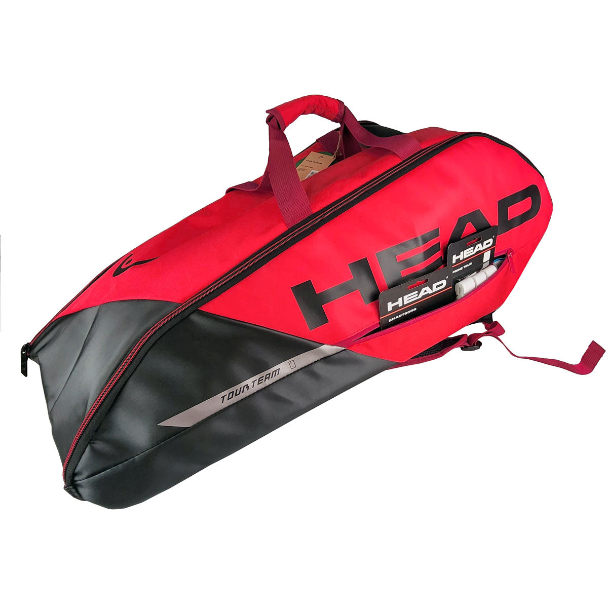 Head Tour Team Supercombi 9-Pack Tennis Racquet Bag - Red/Black | Durable Multi-Racket Storage for Tennis Players | Perfect for Tournaments, Practice & Court Travel
