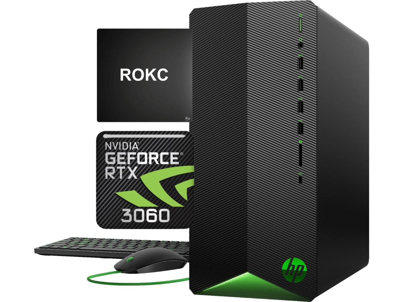 HP Gaming Desktop RTX 3060, i5-10400F, 16GB RAM, 2TB HDD - Perfect for Gaming & Streaming
