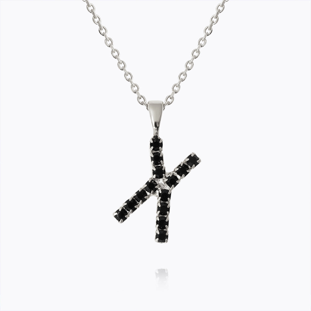 Mini Letter X Necklace in Black - Personalized Initial Jewelry for Women, Perfect for Gifts, Everyday Wear & Special Occasions