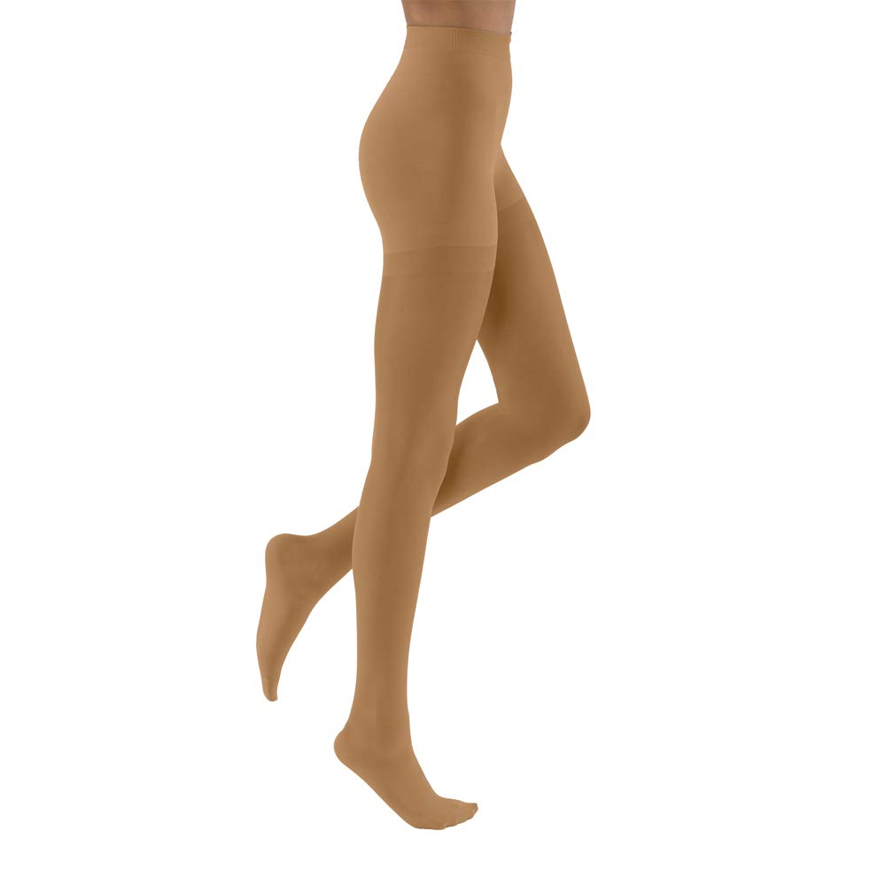 BSN Medical 121498 Jobst Ultra Sheer Closed Toe Waist High Compression Stockings 30-40 mmHg Medium Suntan - Medical Grade Support for Varicose Veins, Edema & Travel - Perfect for Nurses, Pregnant Women & Long Flights