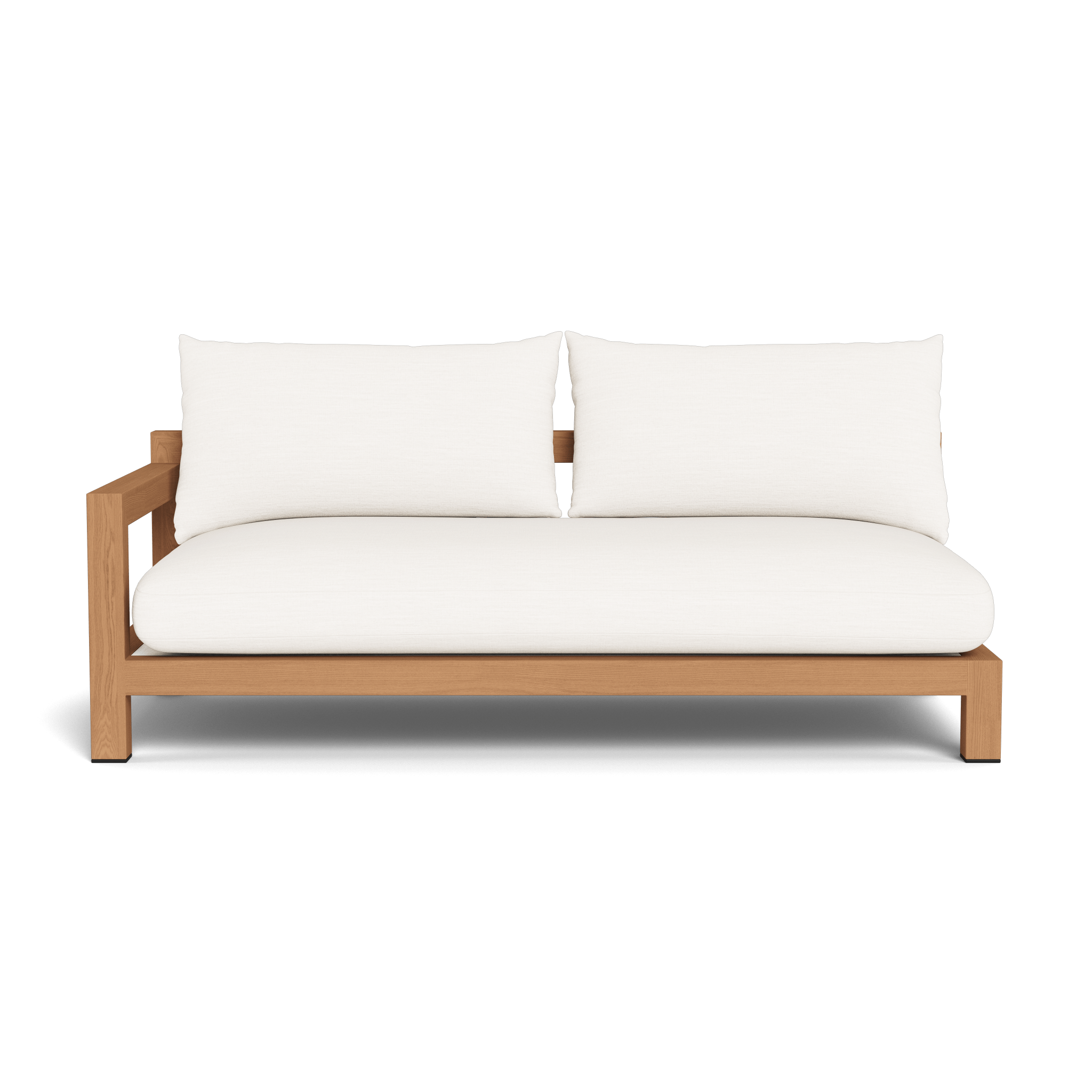 Pacific Teak 2-Seater Outdoor Patio Chair with Single Armrest - Perfect for Poolside, Garden, and Backyard Relaxation
