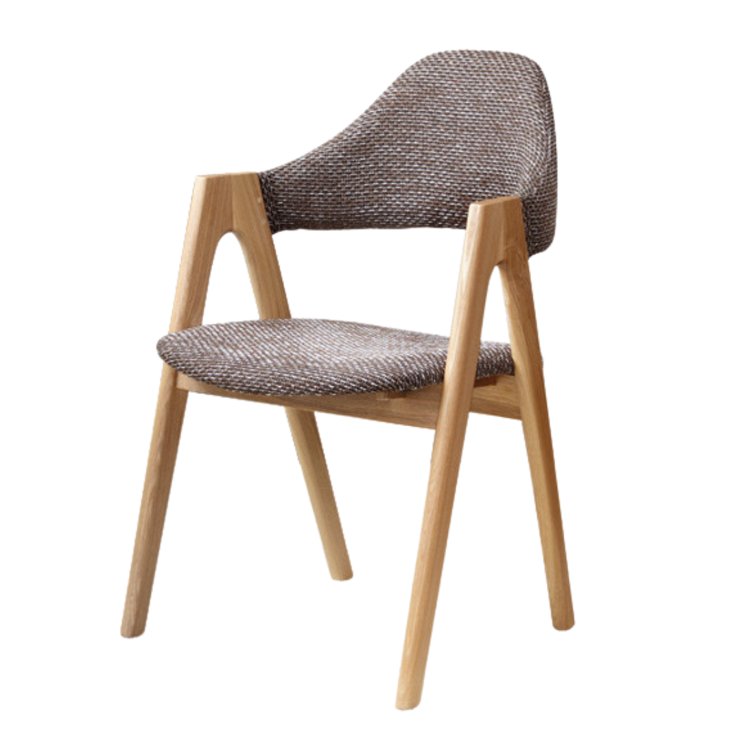 Premium 2-Piece Solid Wood Chair Set - Black Walnut, Ash & Oak with Soft Fabric/Leather Back Support | Modern Dining Room & Living Room Furniture for Home Decor