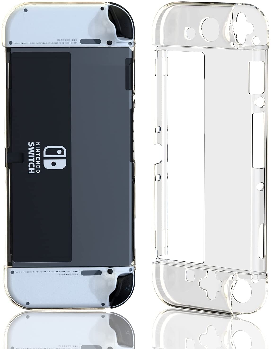 ECHZOVE Clear TPU Protective Case for Nintendo Switch OLED 2023 - Shockproof Cover for Joy-Cons & Console | Perfect for Gaming, Travel & Everyday Protection