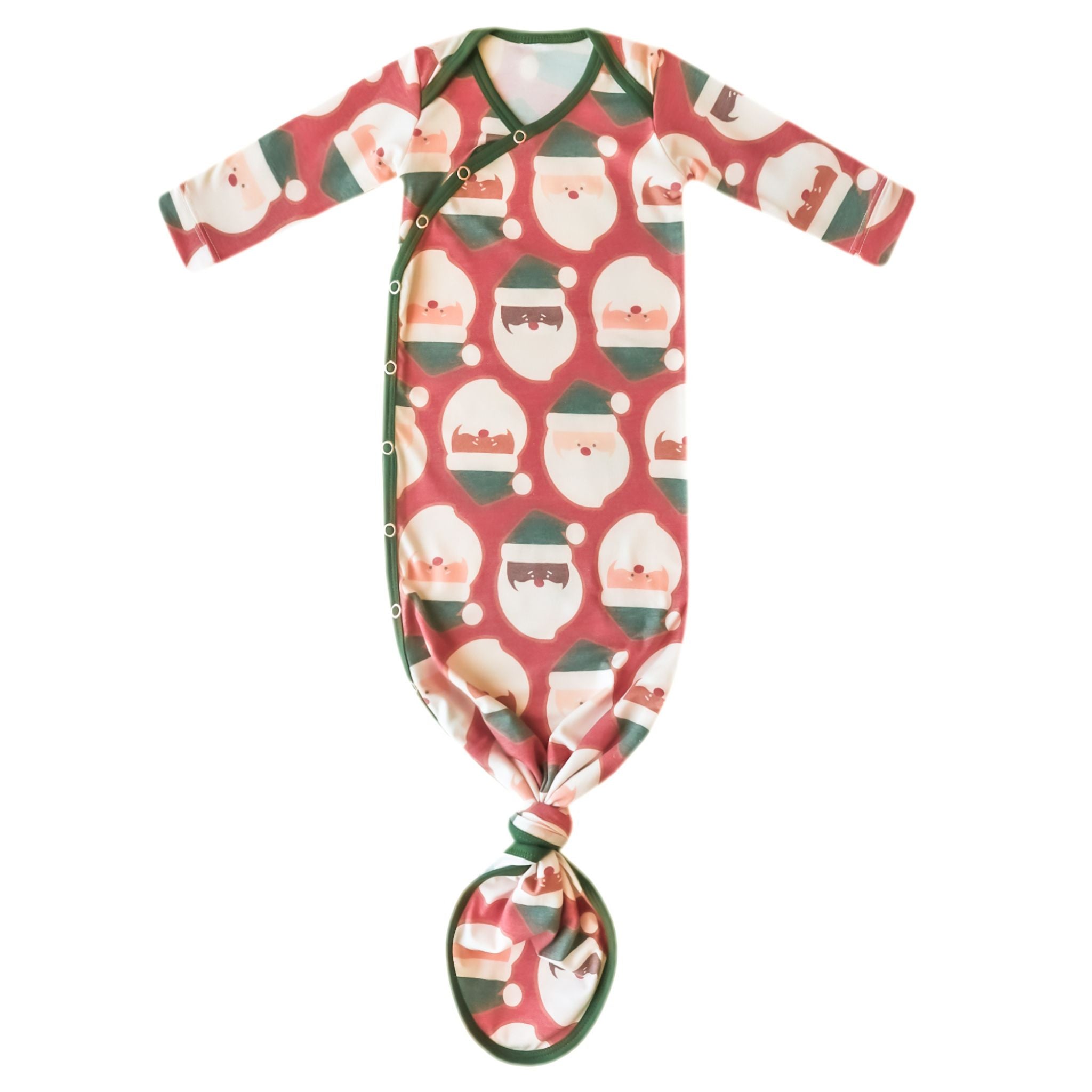 Baby Knotted Gowns for Newborns - Soft Cotton Sleepwear for 0-3 Months - Perfect for Hospital, Home & Photo Shoots