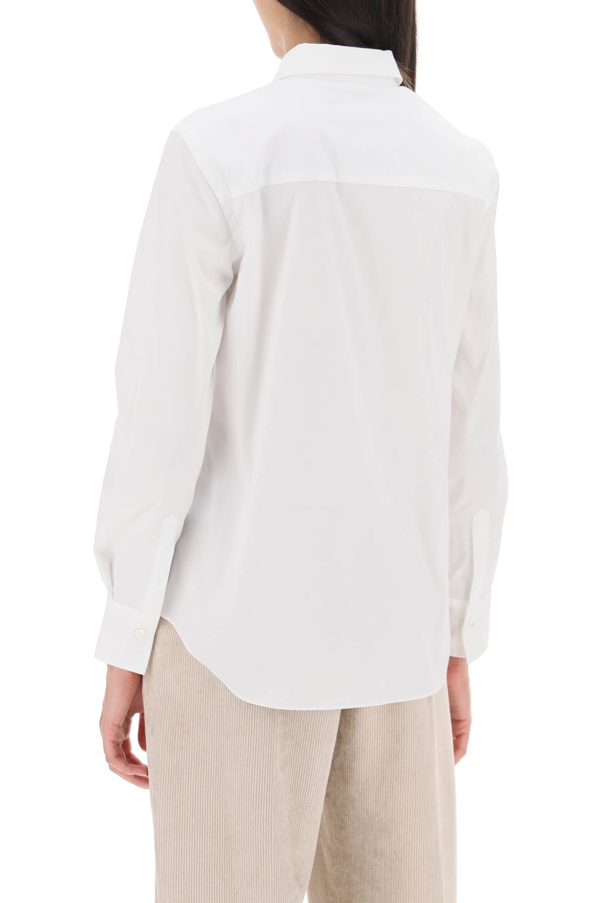 Brunello Cucinelli Men's Cotton Poplin Shirt - Premium Casual Dress Shirt for Business & Leisure Wear