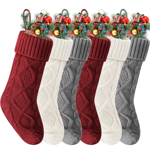 Gray & Red & White 6pcs
