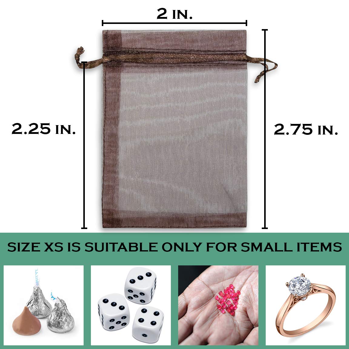 100-Pack XS 2 x 2 3/4