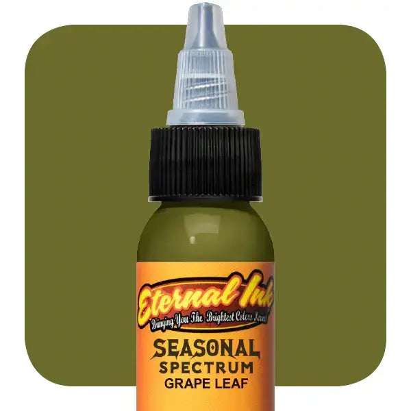 Premium Grape Leaf Eternal Ink - 1 oz Bottle for Tattoo Artists & Body Art - Long-Lasting, Vibrant & Safe for Skin - Perfect for Professional Tattoos, Permanent Makeup & Artistic Designs