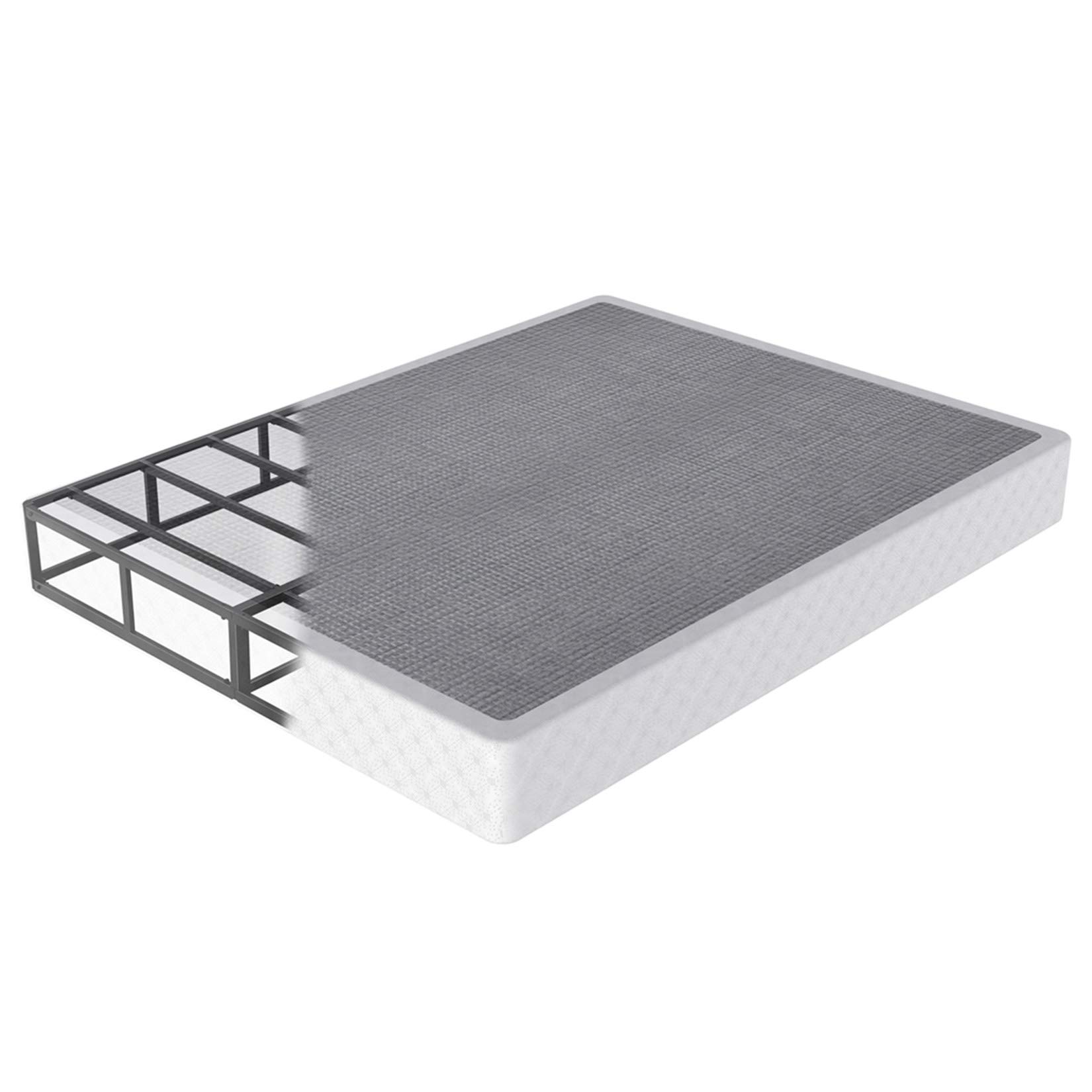NOAH MEGATRON 7 Inch Low Profile Box Spring Queen Size - Heavy Duty 3000LBS Steel Frame Mattress Foundation & Bunkie Board - Easy Assembly Bed Base for Master Bedroom, Guest Room & Dorm