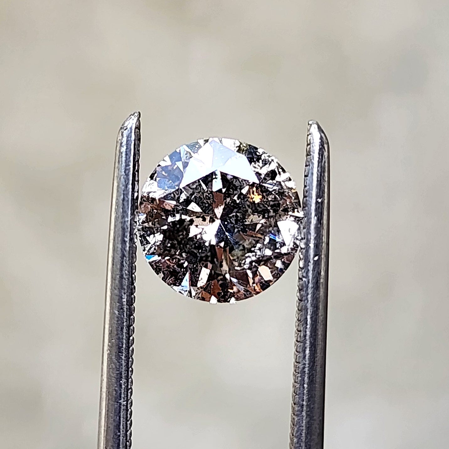 1.14ct Natural Salt & Pepper Diamond Ring - Unique Raw Gemstone Jewelry for Engagement, Wedding & Everyday Wear